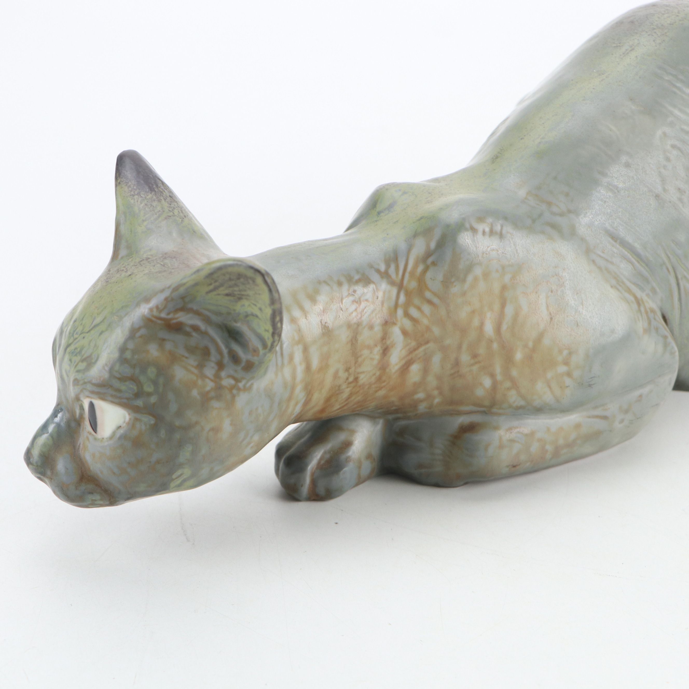 Lladró Porcelain Cat Figurine, Early to Mid-20th Century