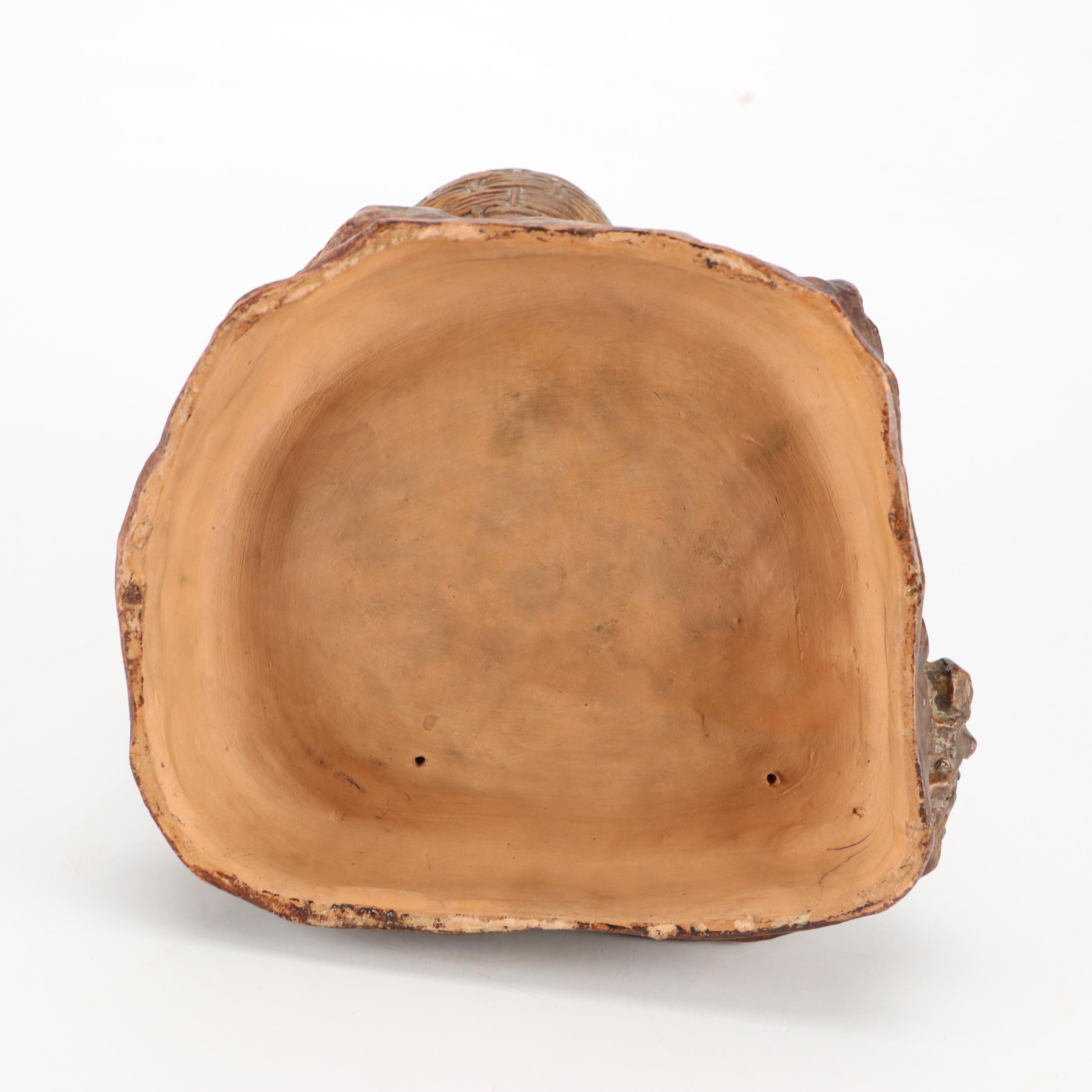 McCoy Pottery Pointer Dog Planter with Other Art Nouveau Style Figurine