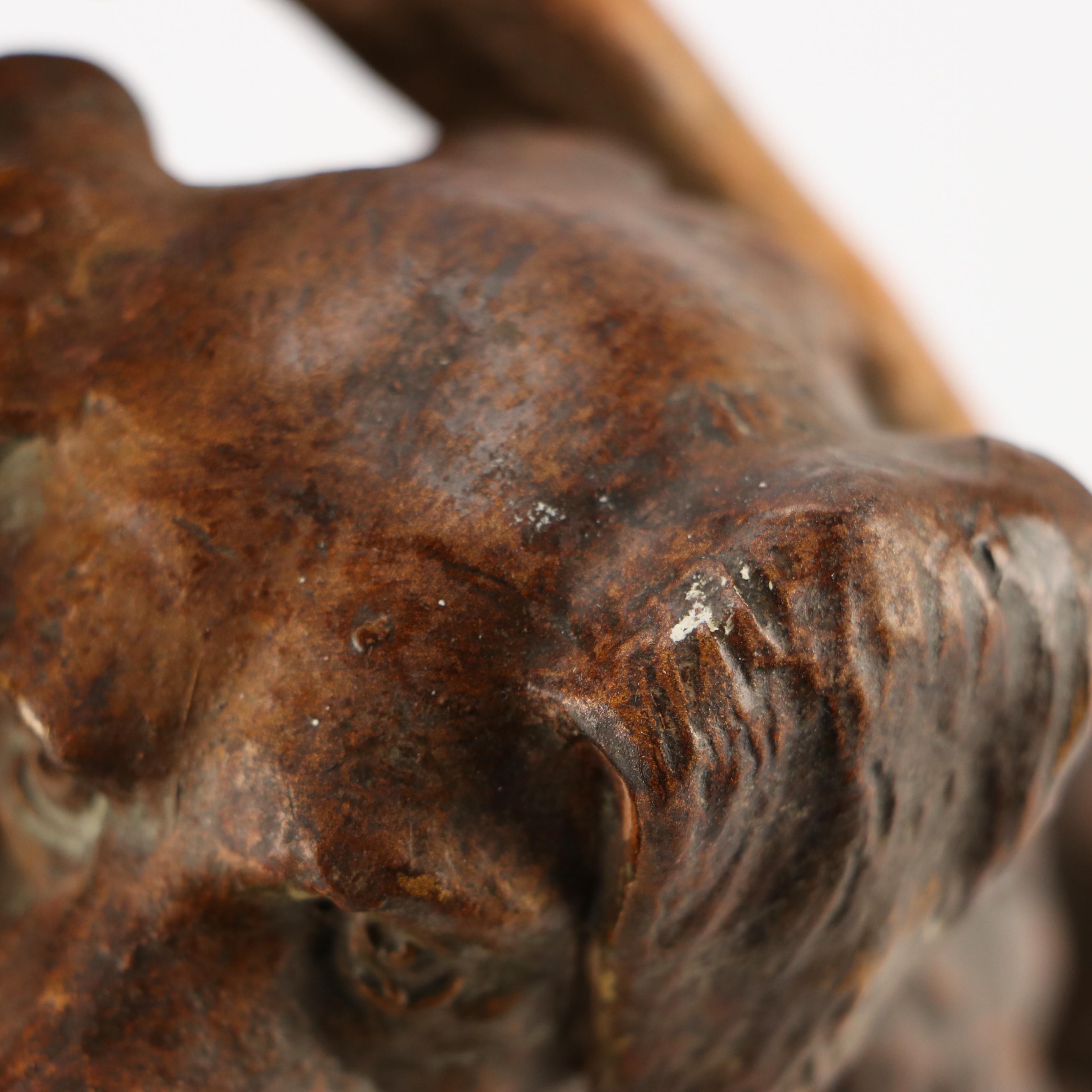 McCoy Pottery Pointer Dog Planter with Other Art Nouveau Style Figurine