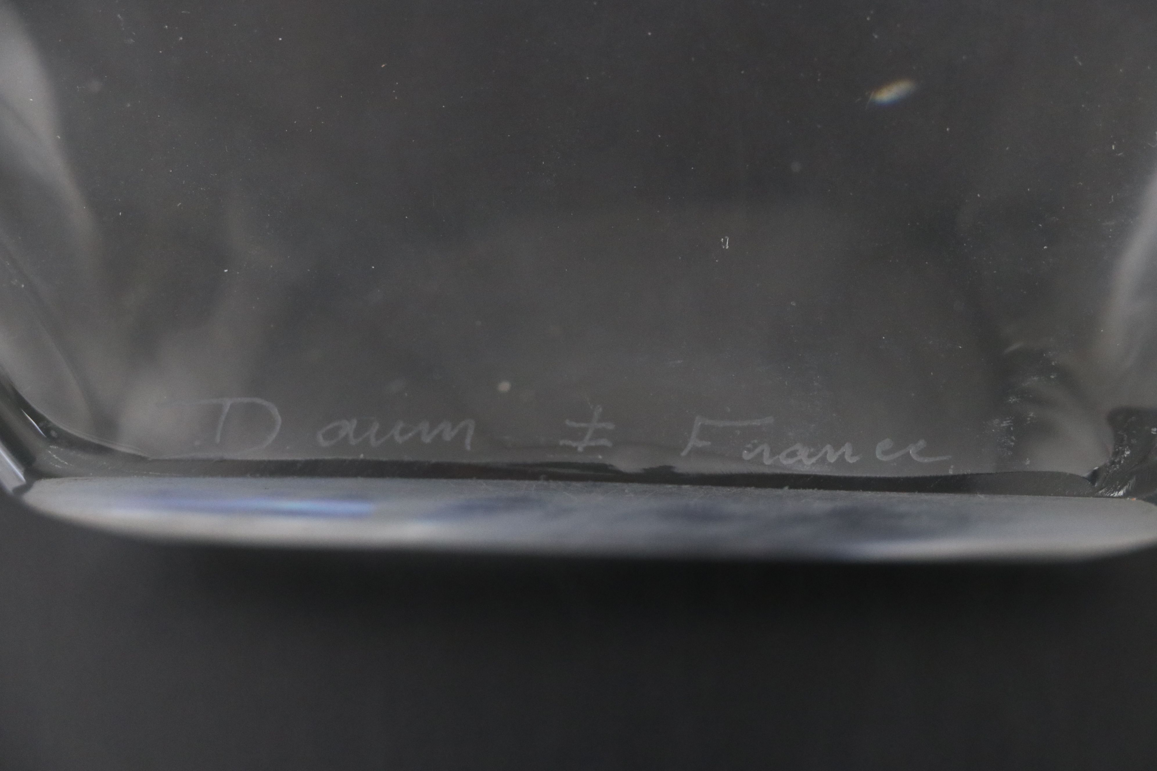 Pair of Daum Nancy Crystal Modernist Style Candle Holders