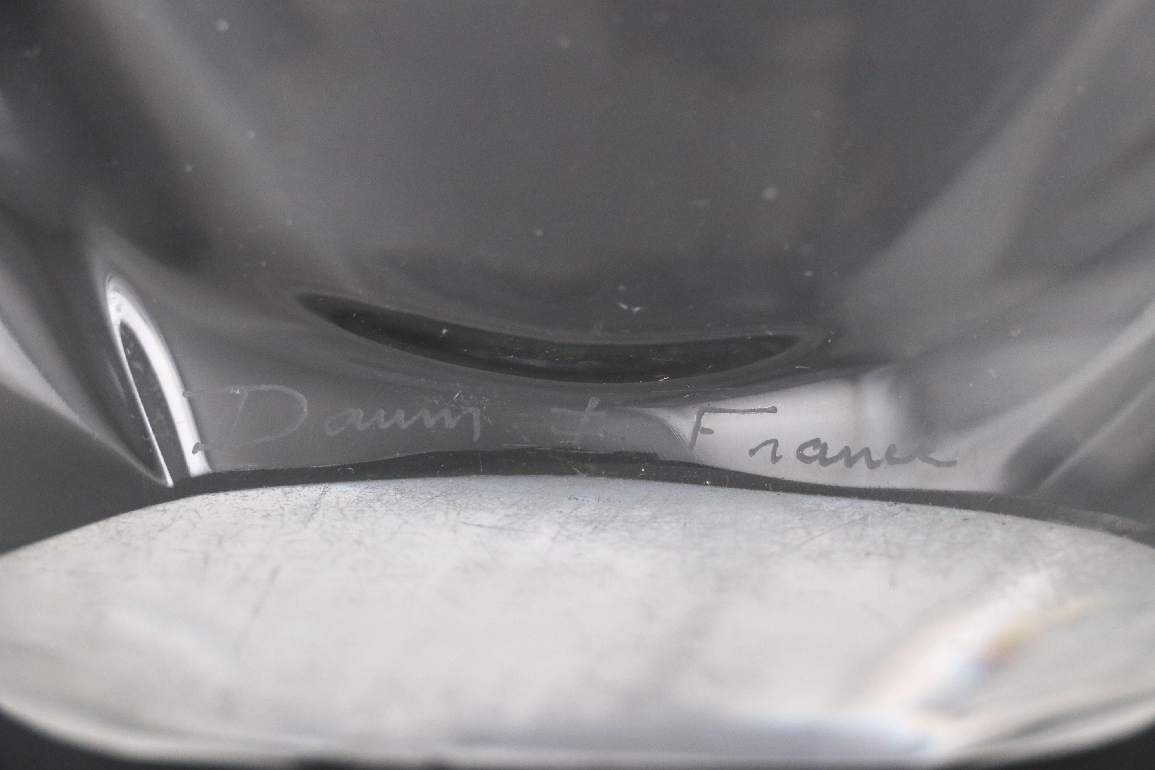 Pair of Daum Nancy Crystal Modernist Style Candle Holders