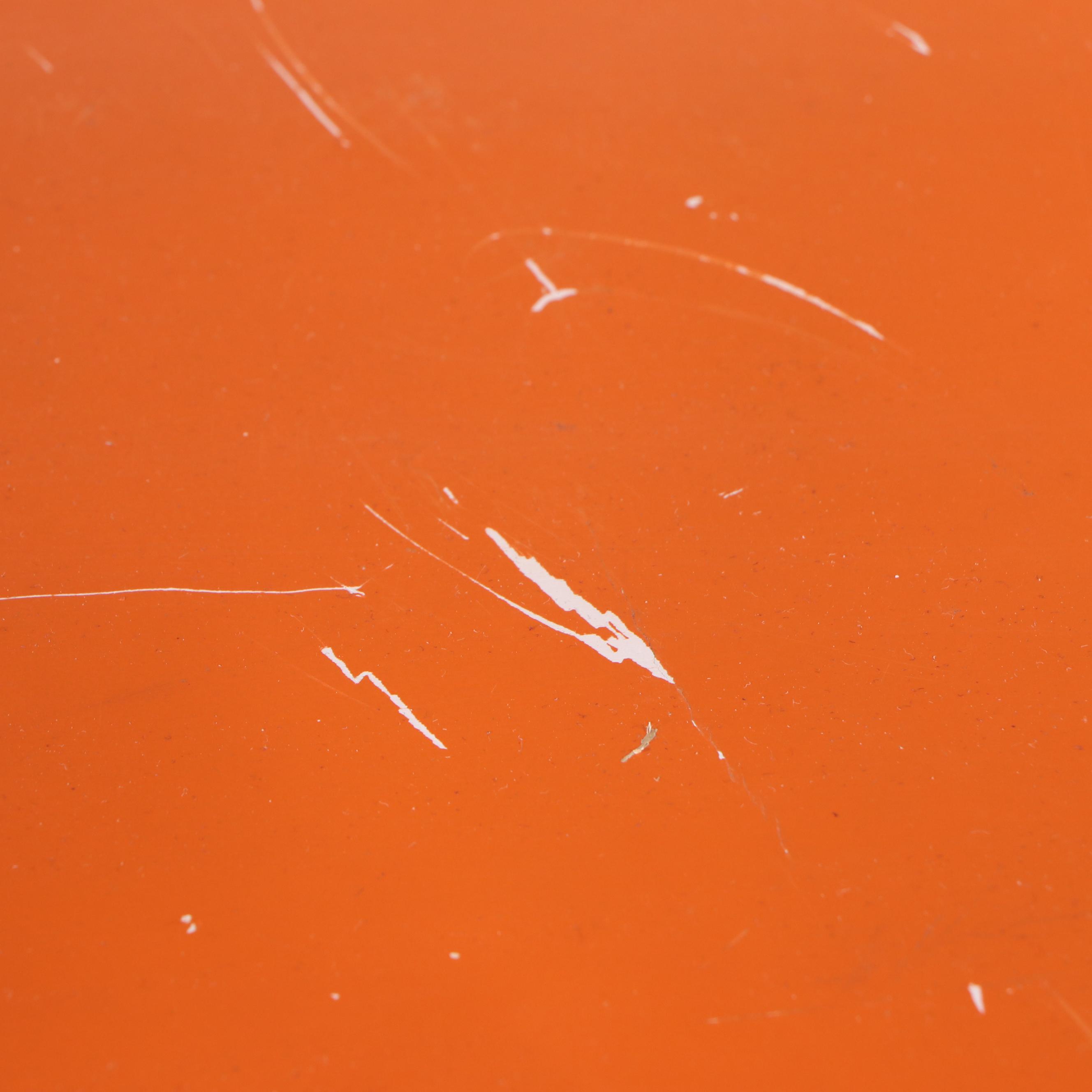 Louis XV Style Parcel Gilt Orange-Painted Wood Two-Drawer Bombé Chest