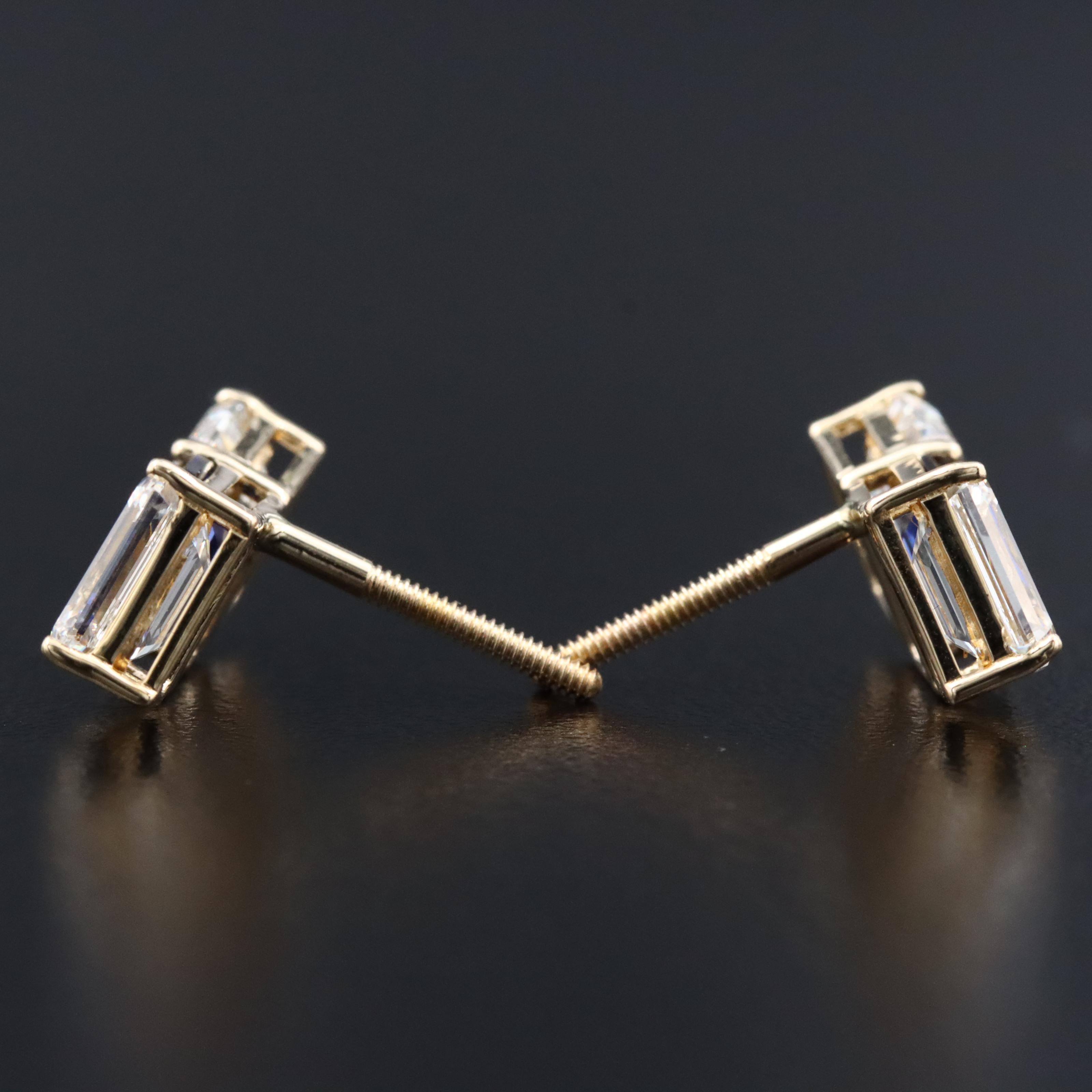 14K 1.32 CTW Sapphire and 3.35 CTW Lab Grown Diamond Earrings