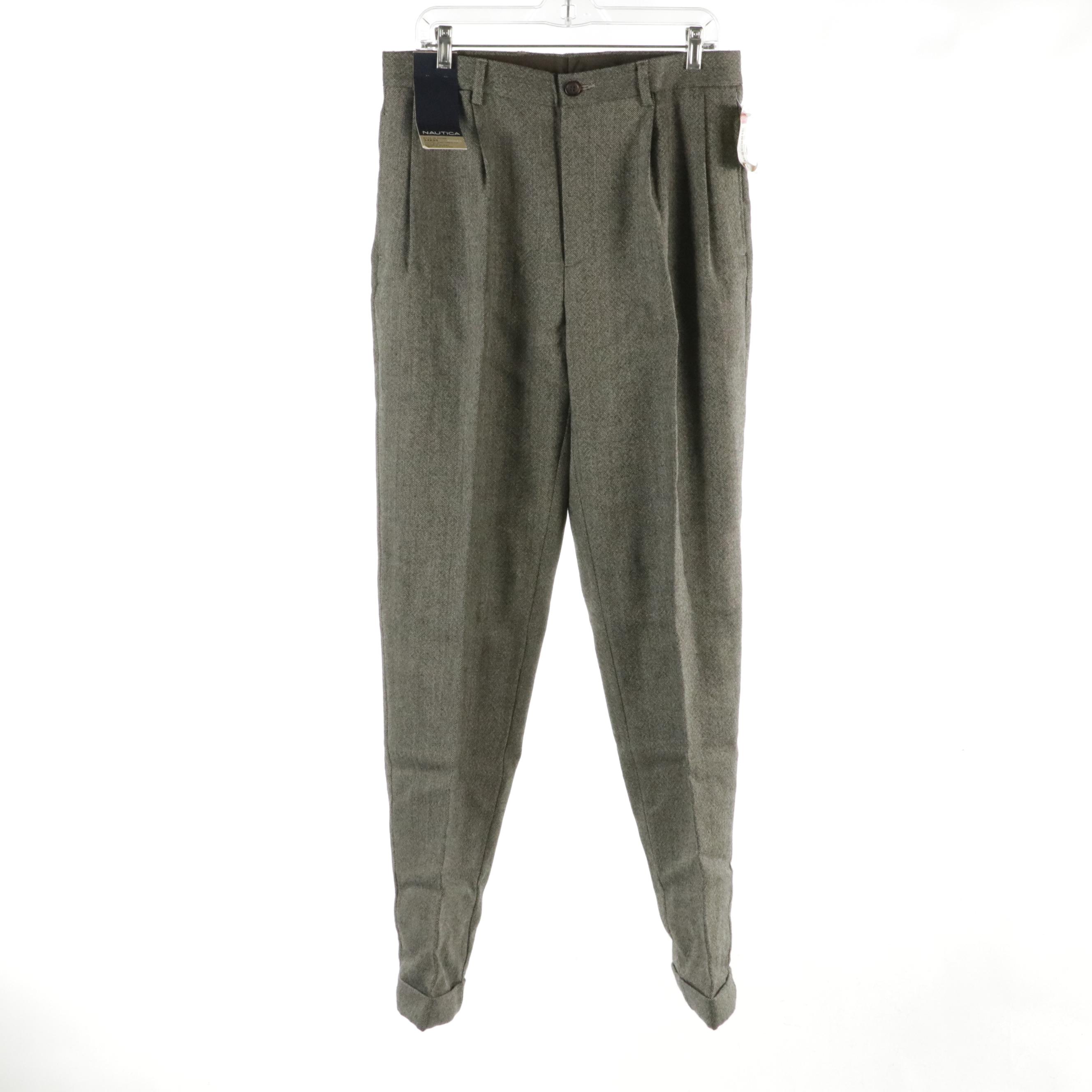 Men's Nautica Classic Fit and Other Wool Trousers, With Tag