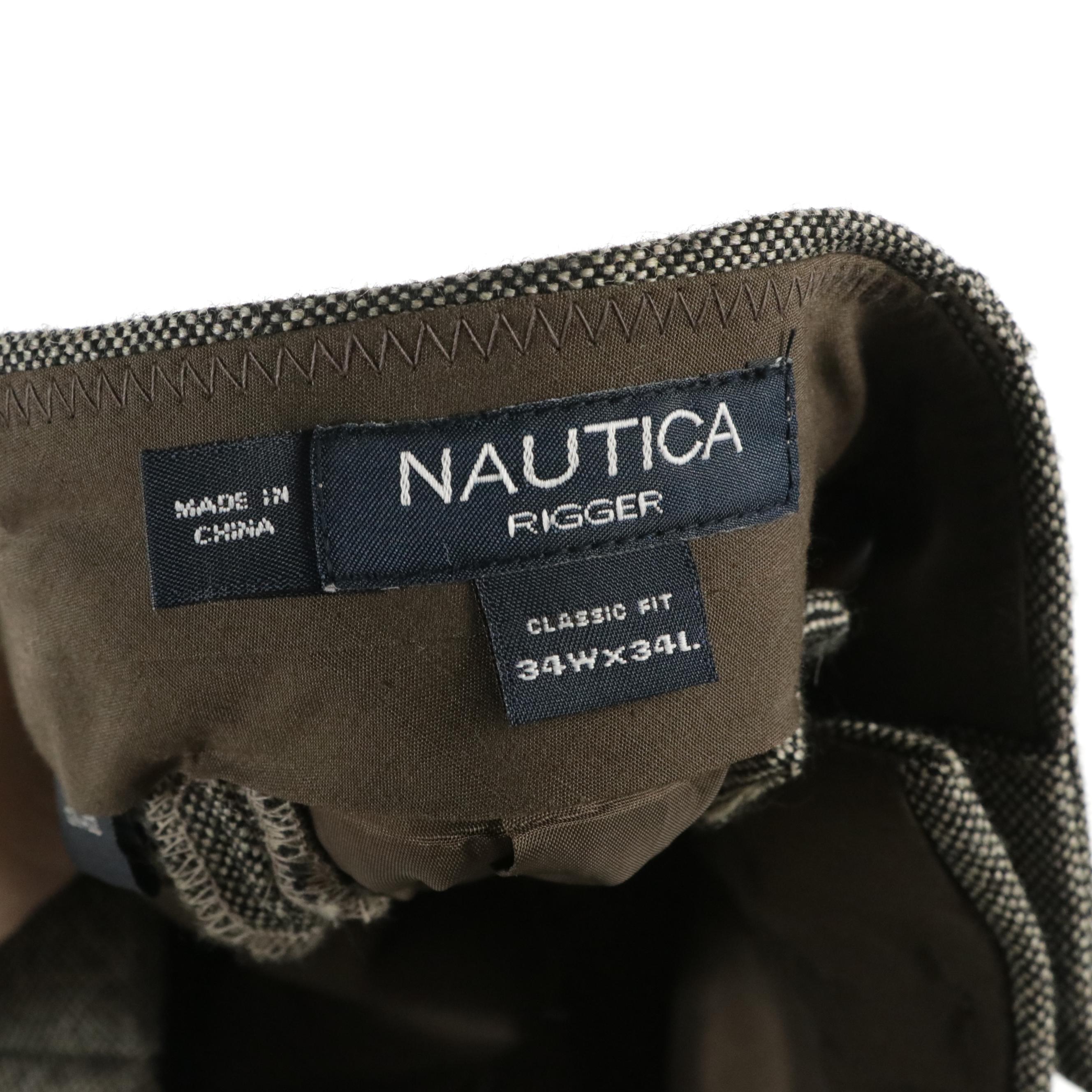 Men's Nautica Classic Fit and Other Wool Trousers, With Tag