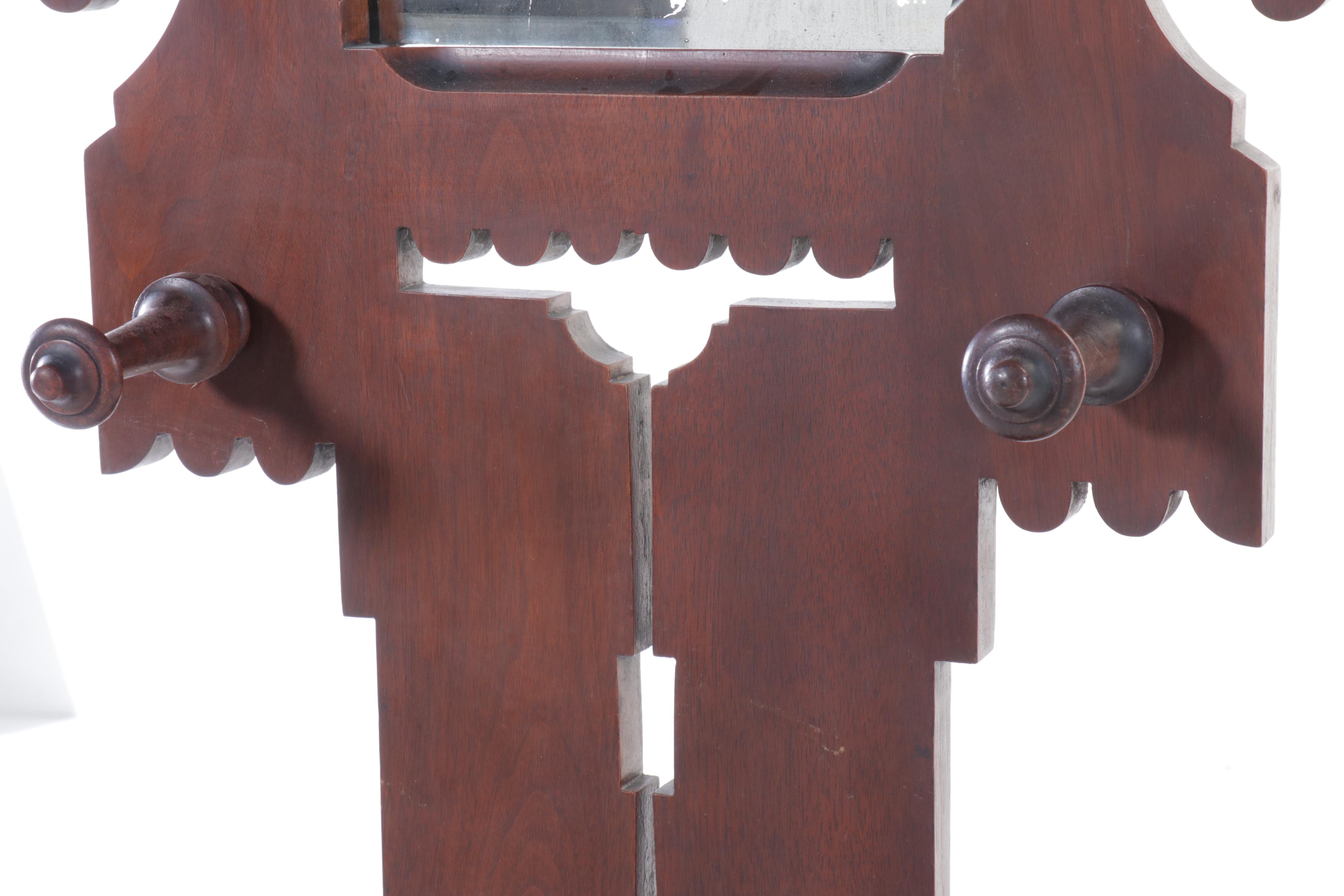 Victorian Eastlake Walnut Hall Tree, Late 19th/Early 20th Century