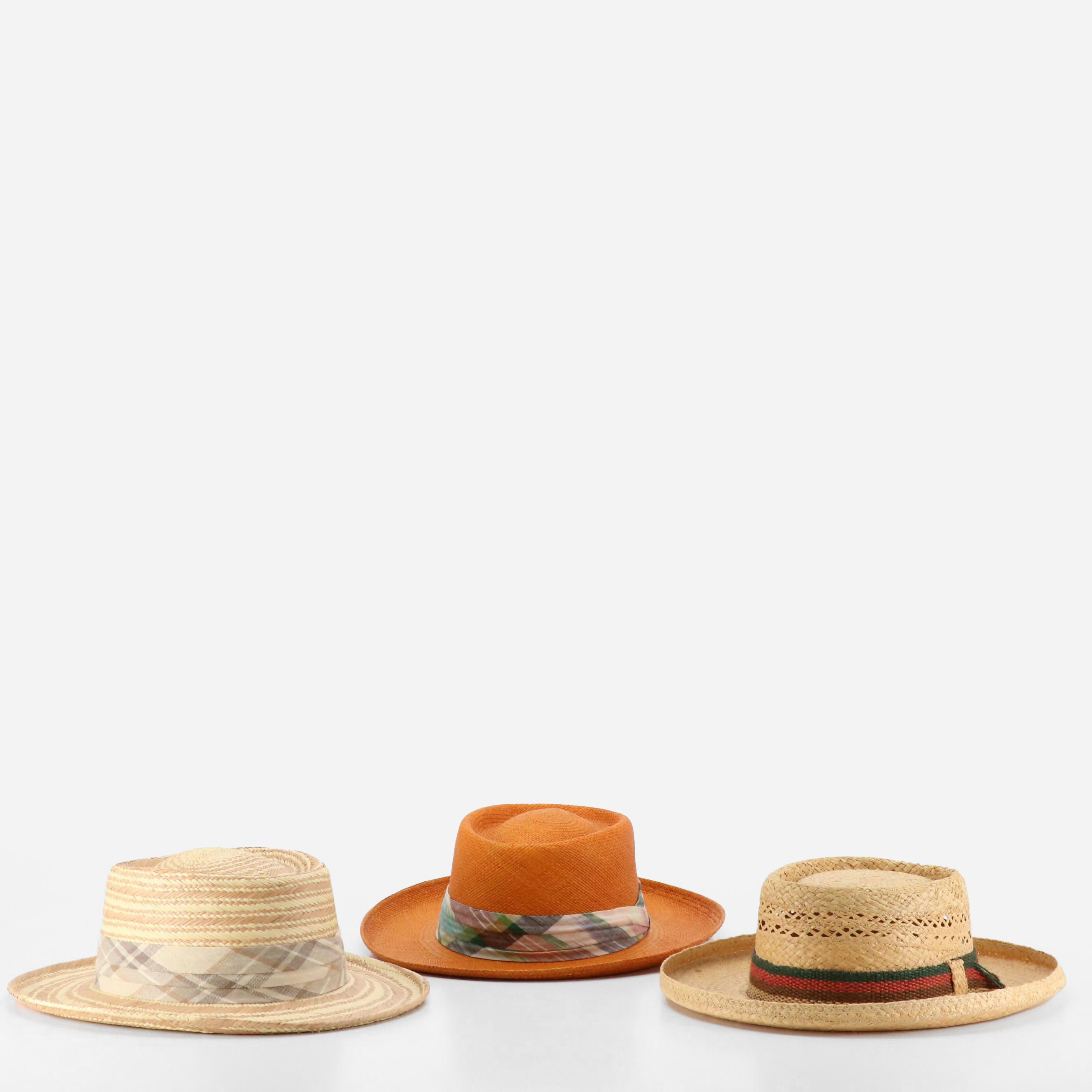 Knox Beachcomber Raffia Hat and Country Gentleman Straw Hats