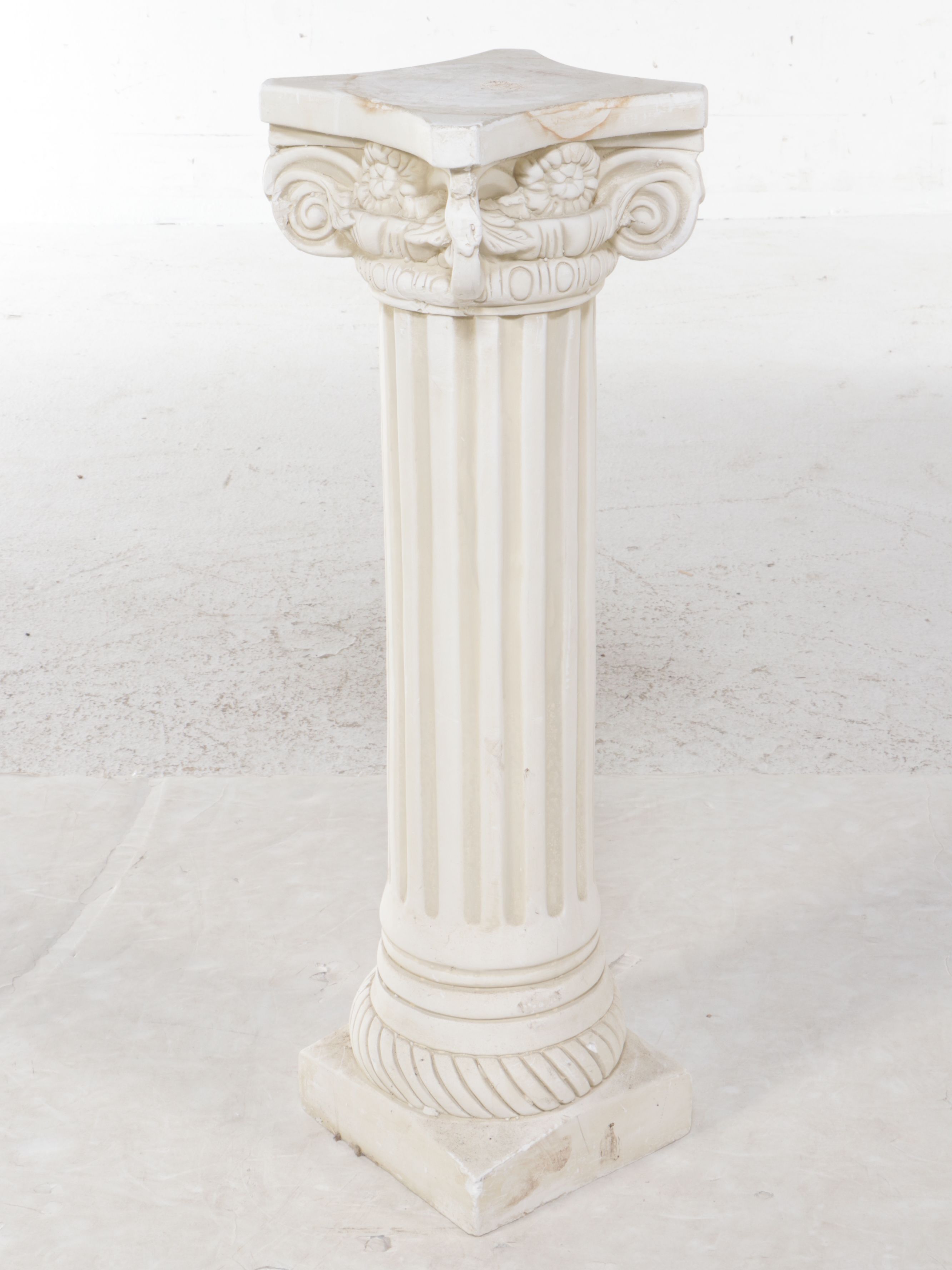 Pair of 36" Neoclassical Ionic Style Pillar Stands