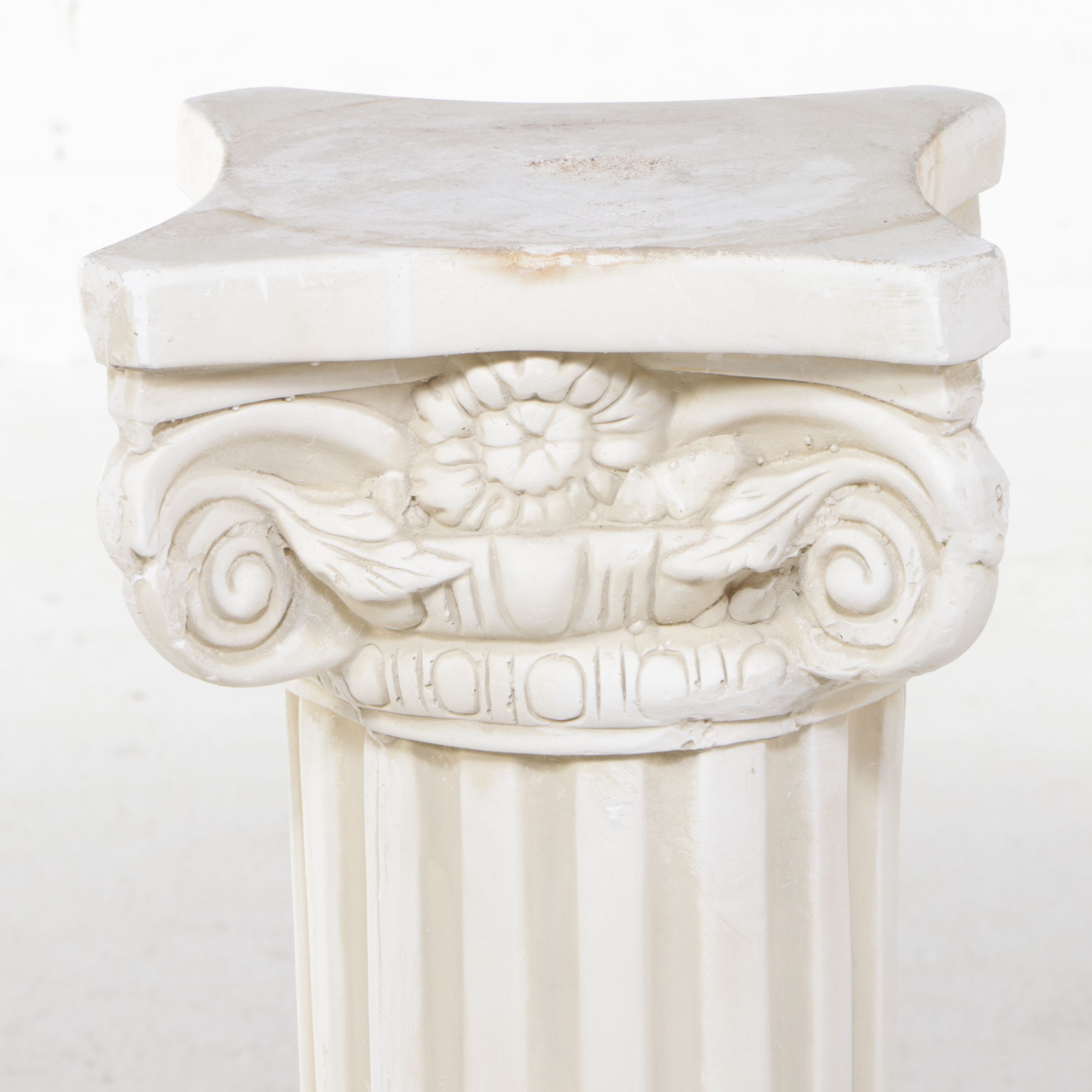 Pair of 36" Neoclassical Ionic Style Pillar Stands