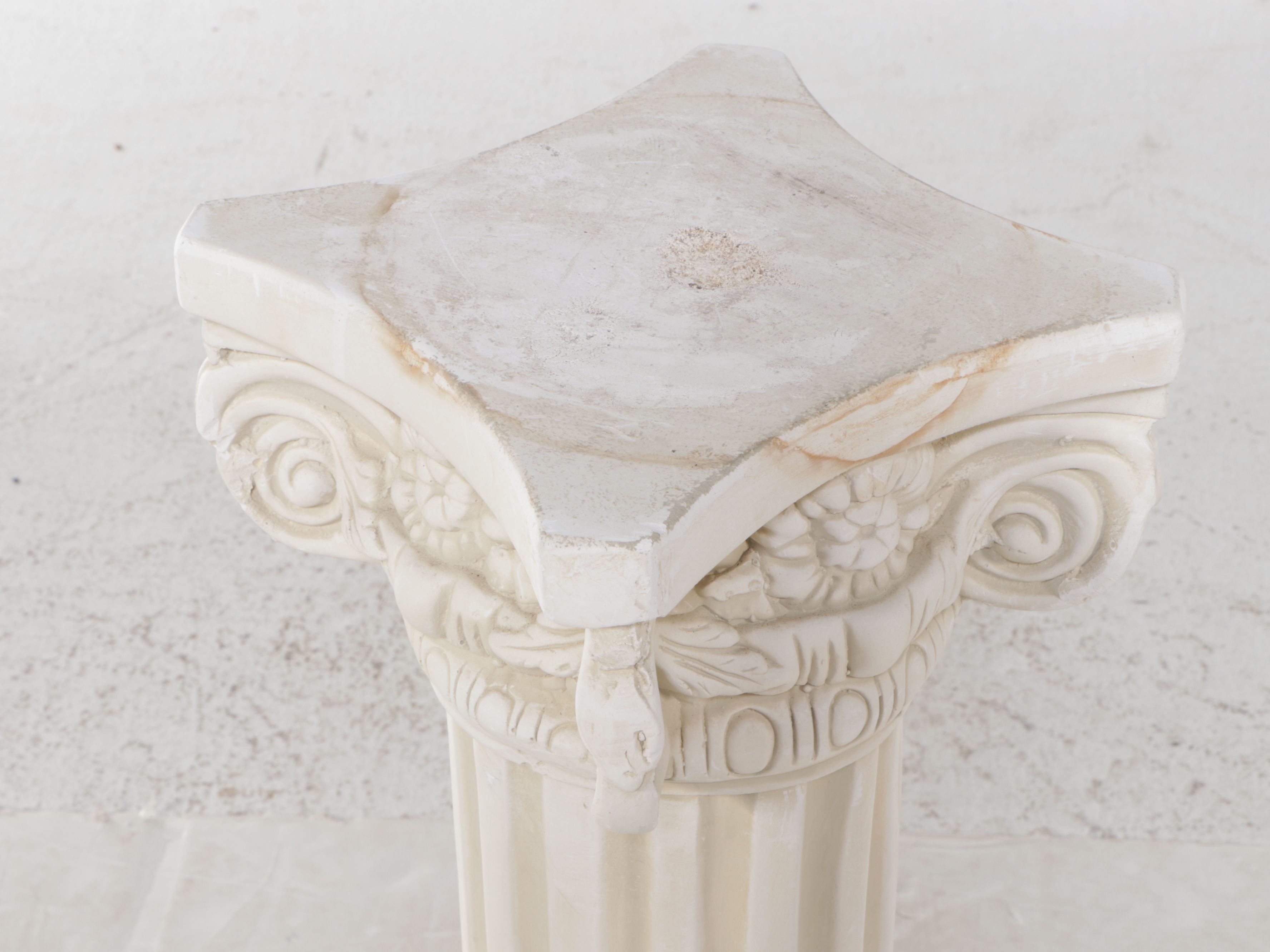 Pair of 36" Neoclassical Ionic Style Pillar Stands