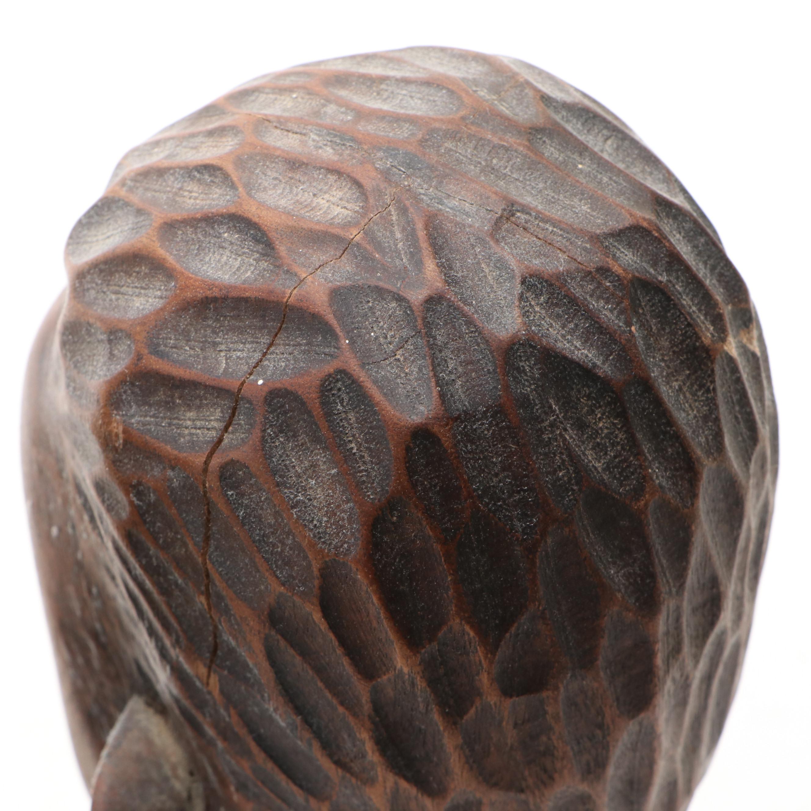 Zanzibar Souvenir Carved Wooden Busts of Couple