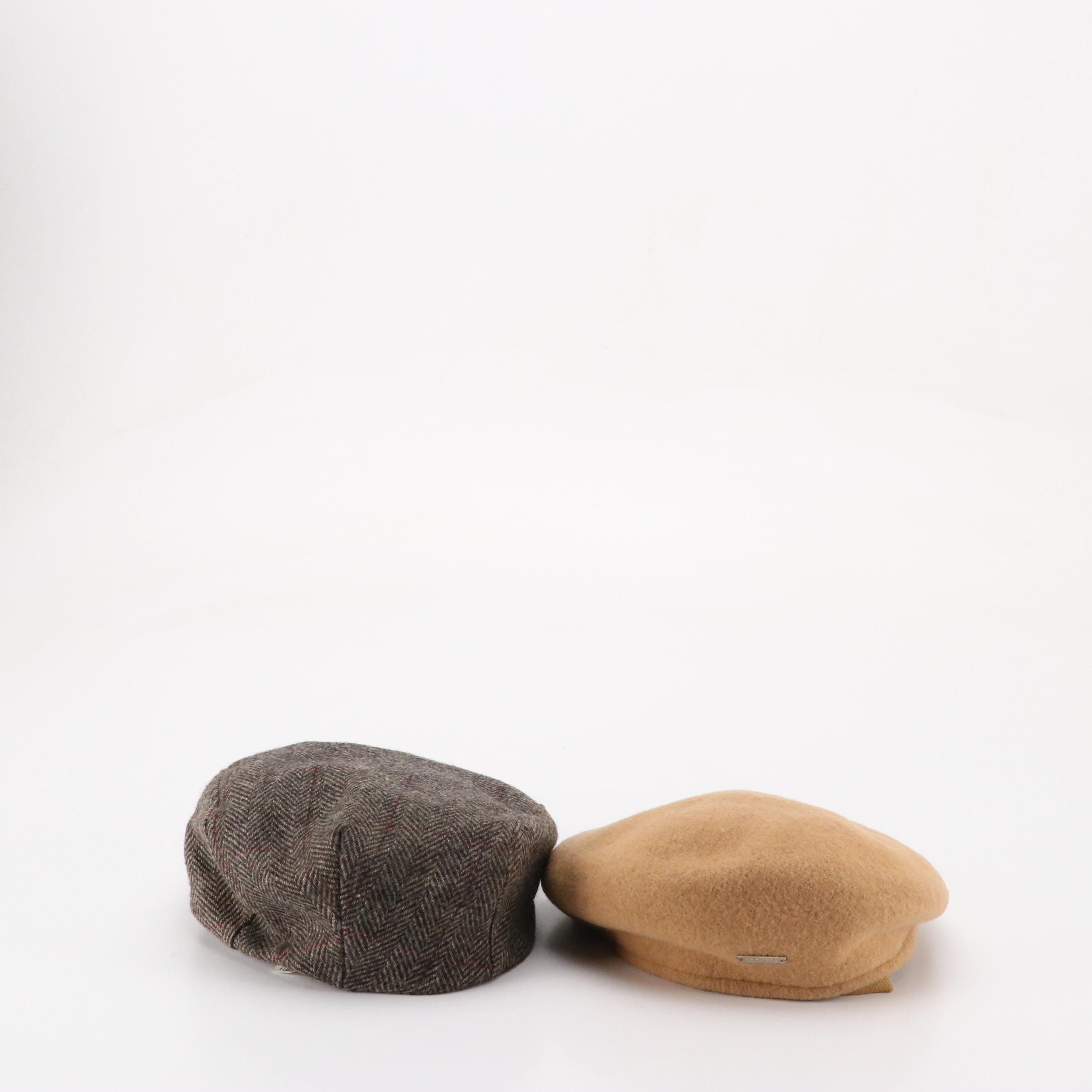 Dockers Newsboy Caps, Aris and Roundtree & Yorke Leather Gloves, Other Scarves