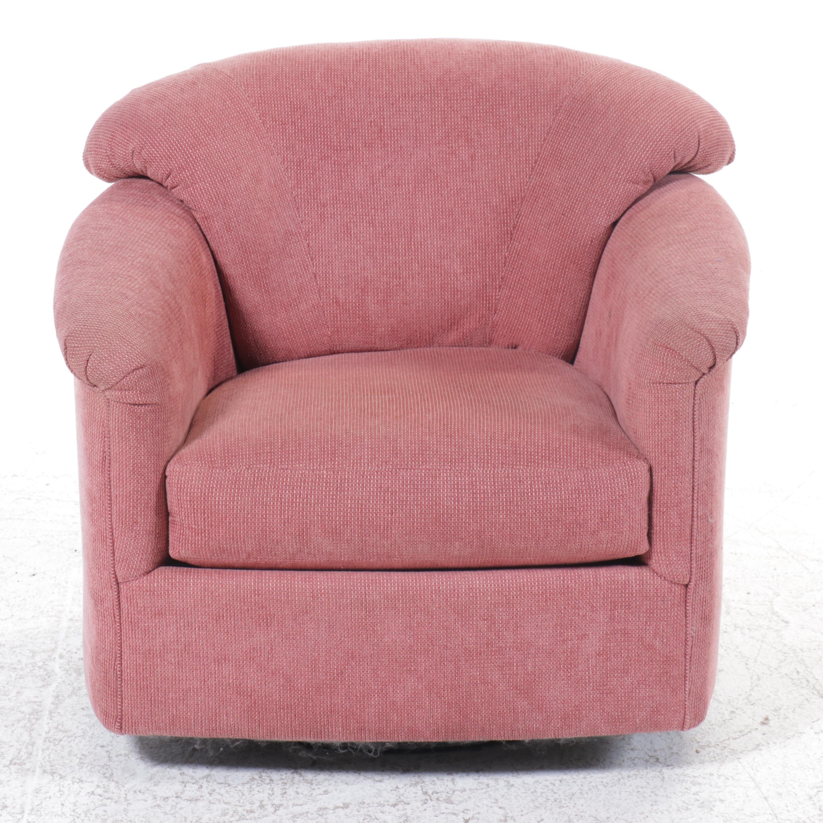 Precedent for Sherrill Furniture Co. Postmodernist Upholstered Swivel Chair