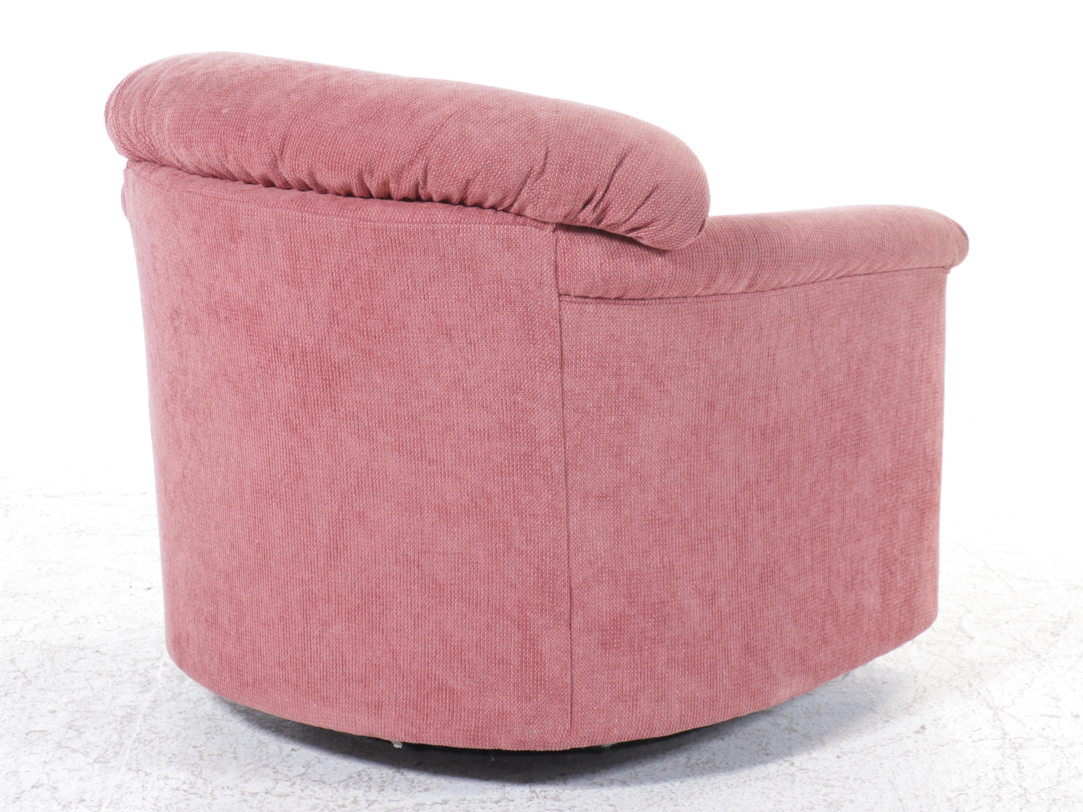 Precedent for Sherrill Furniture Co. Postmodernist Upholstered Swivel Chair