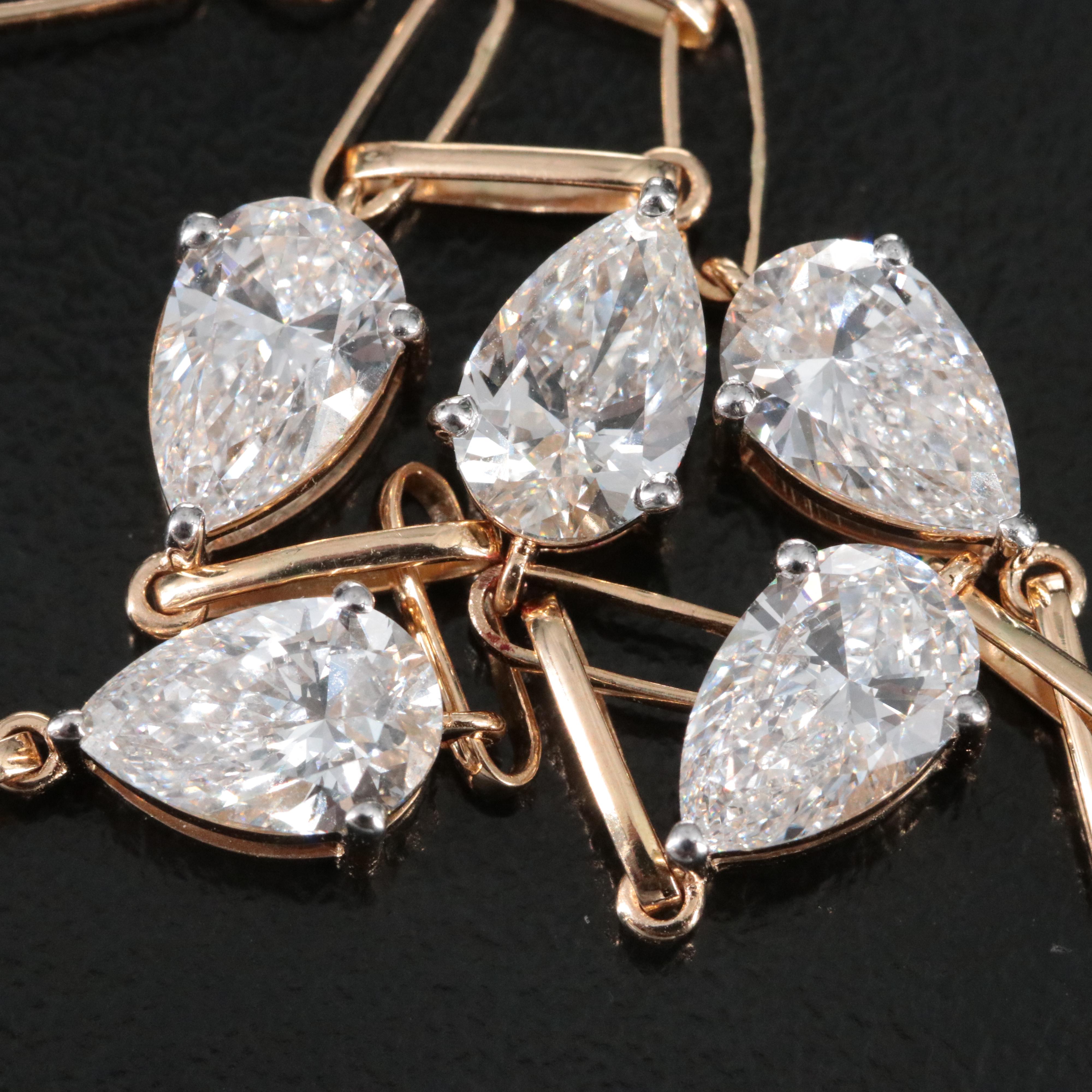 14K 4.23 CTW Lab Grown Diamond Station Bracelet