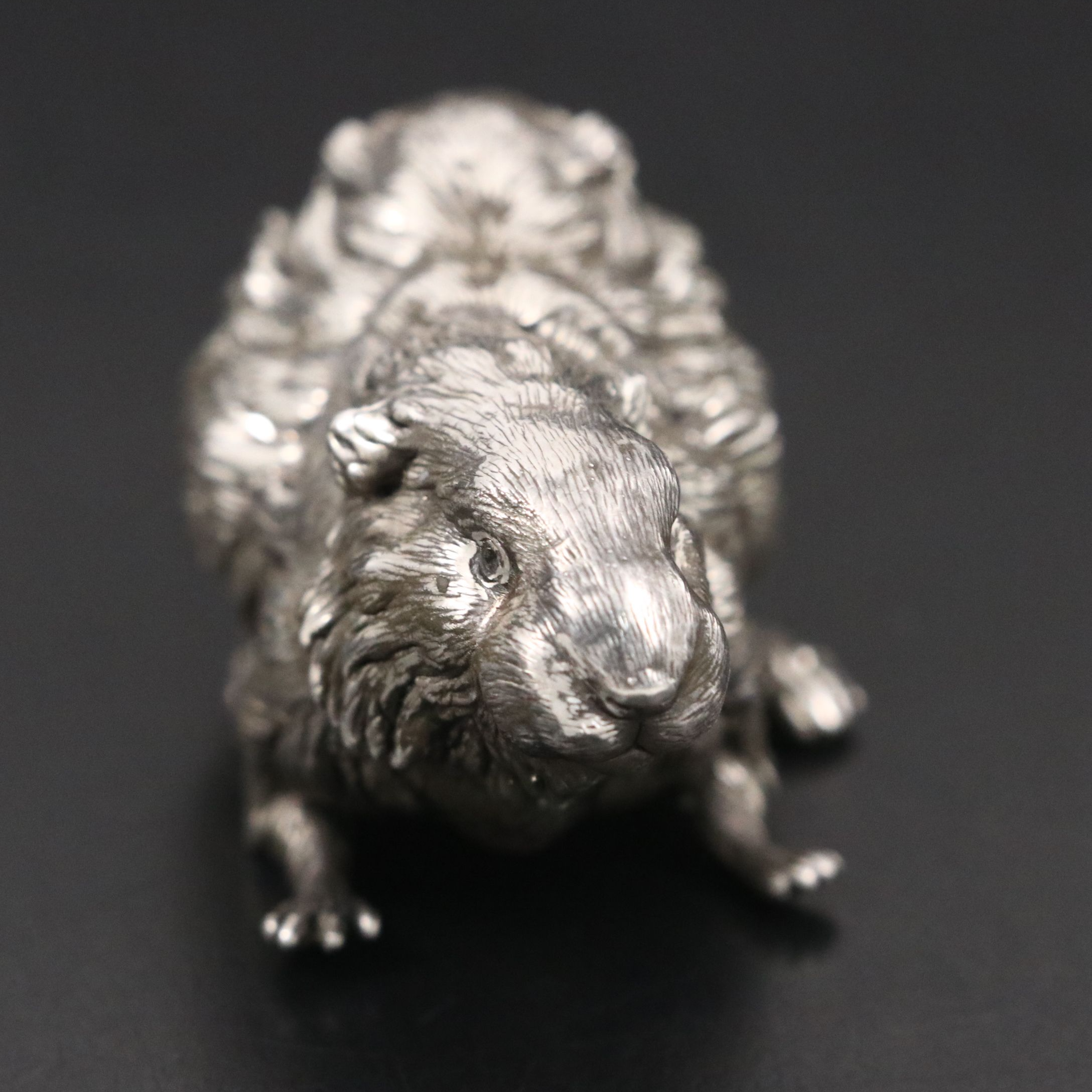 Russian 875 Silver Vole with Diamond Eyes