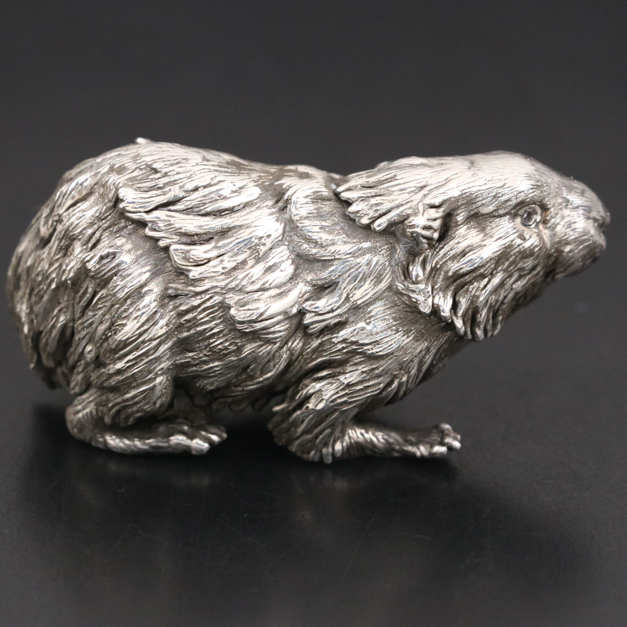 Russian 875 Silver Vole with Diamond Eyes