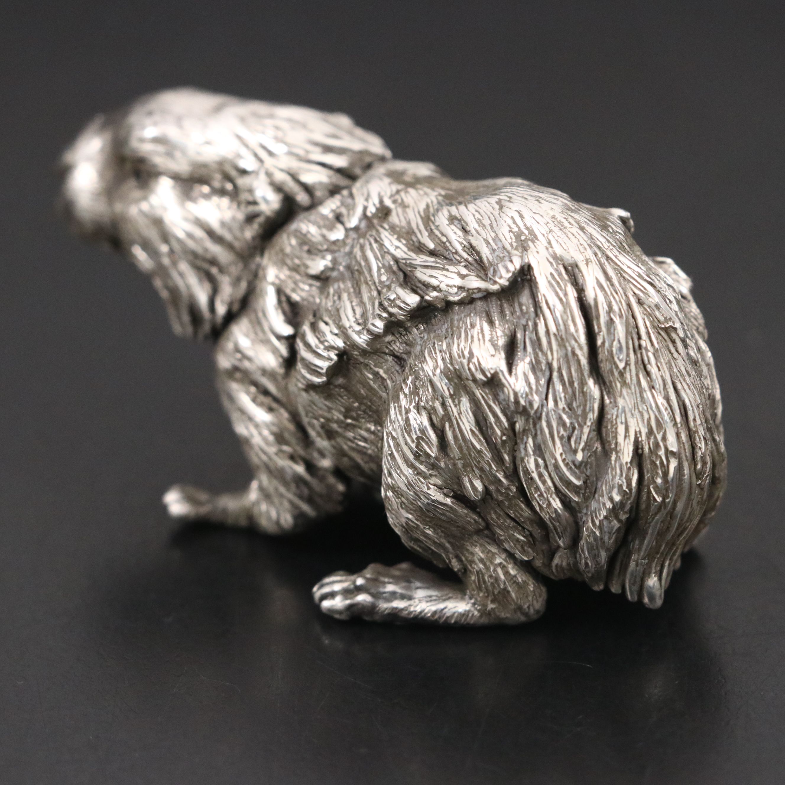 Russian 875 Silver Vole with Diamond Eyes