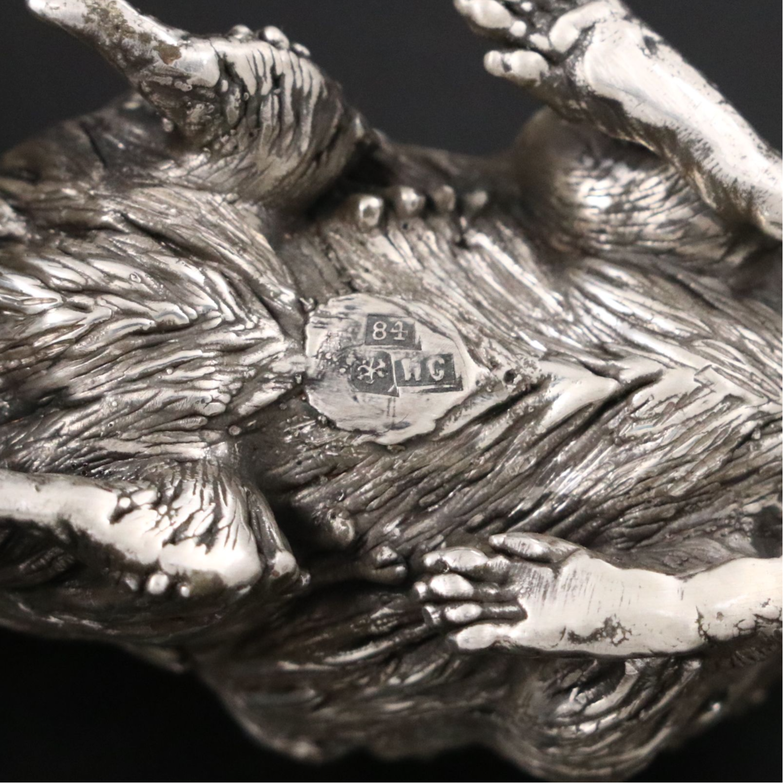 Russian 875 Silver Vole with Diamond Eyes