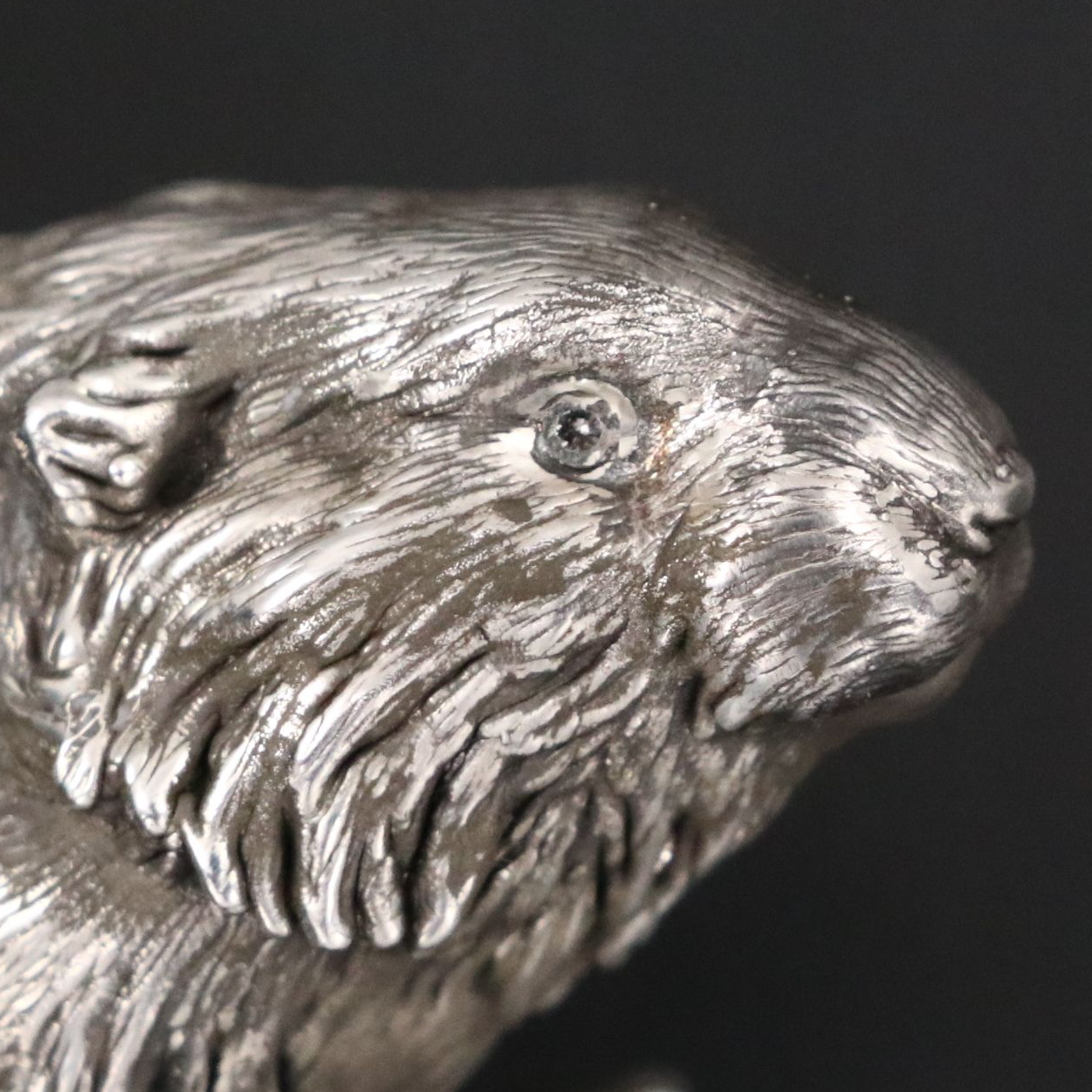 Russian 875 Silver Vole with Diamond Eyes