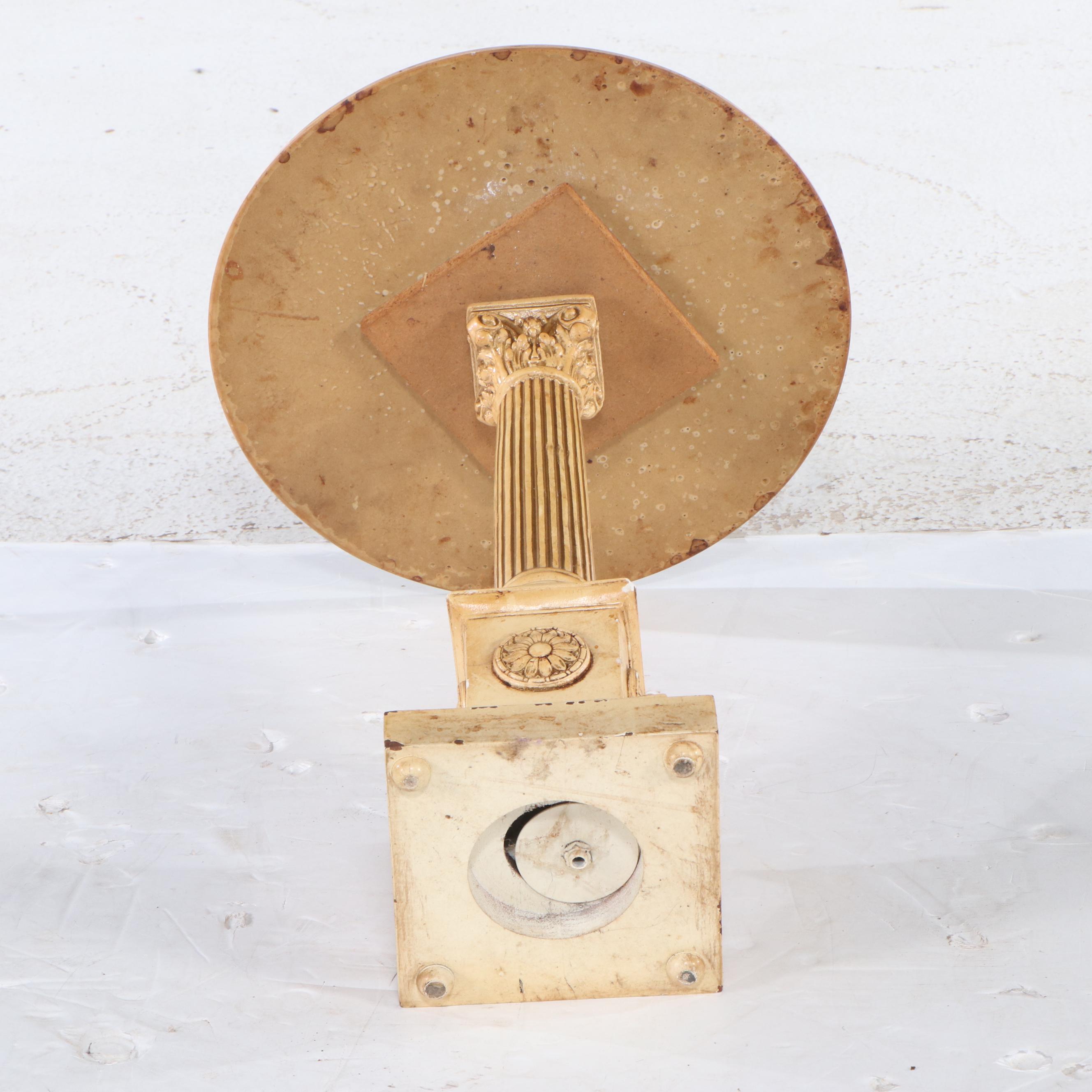 Quartite Creative Neoclassical Style Pedestal Table, 1968