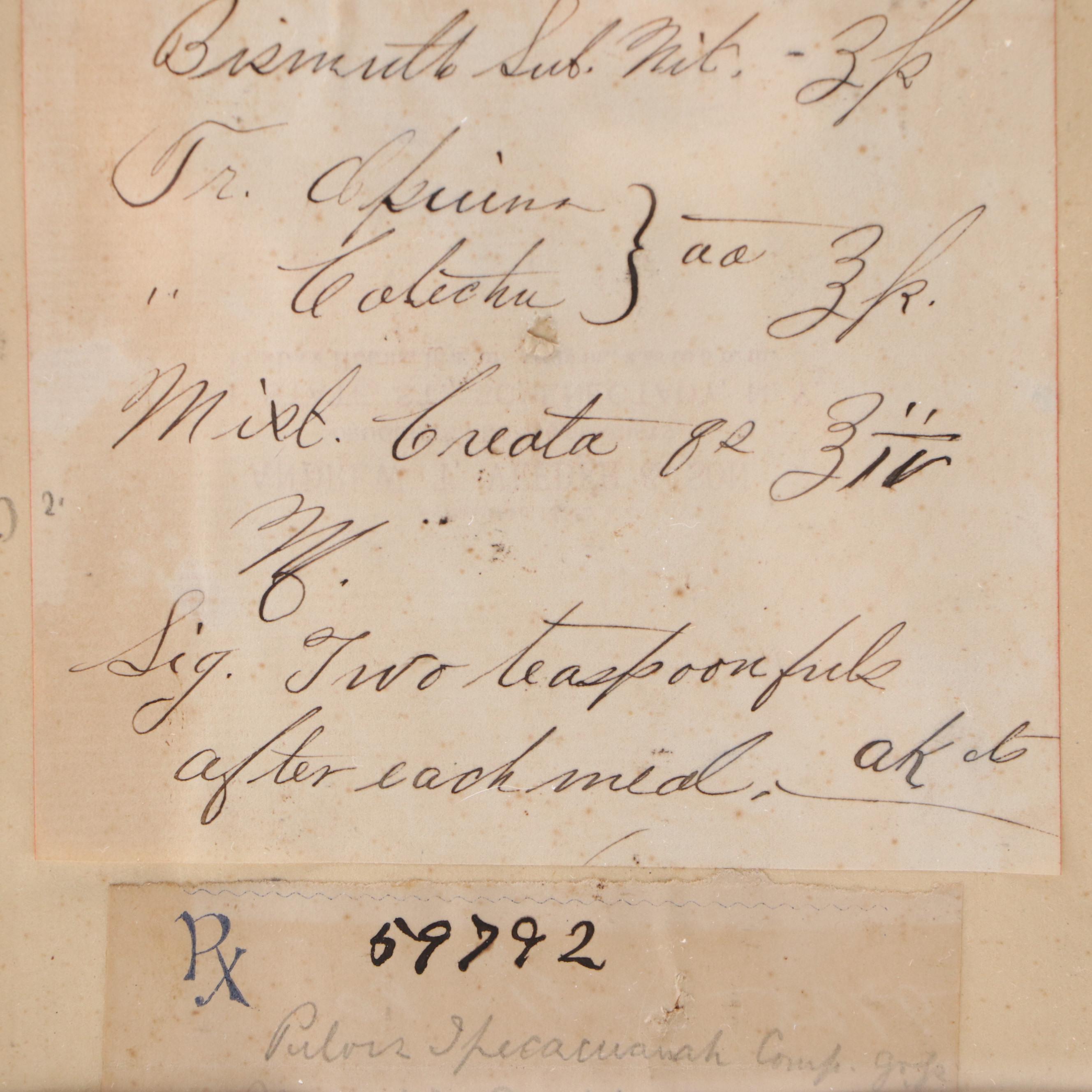 Prescription Form for Opium, 1890