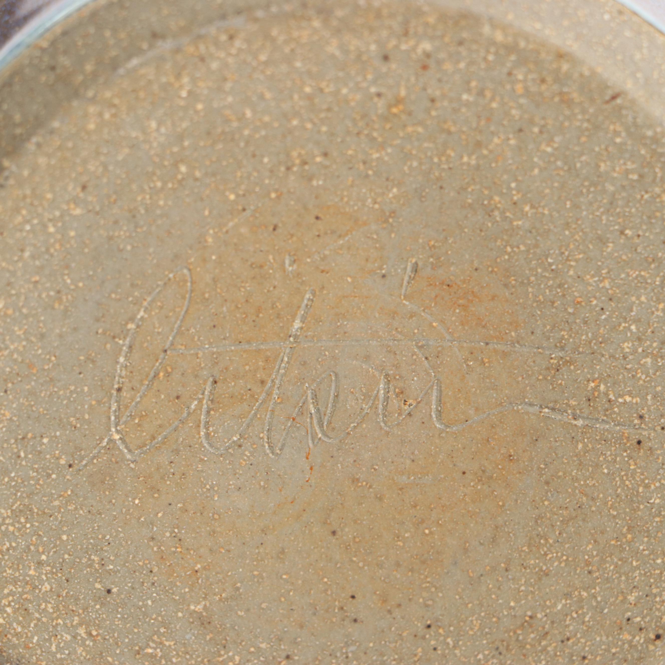 Artist Signed Pottery Canister Set