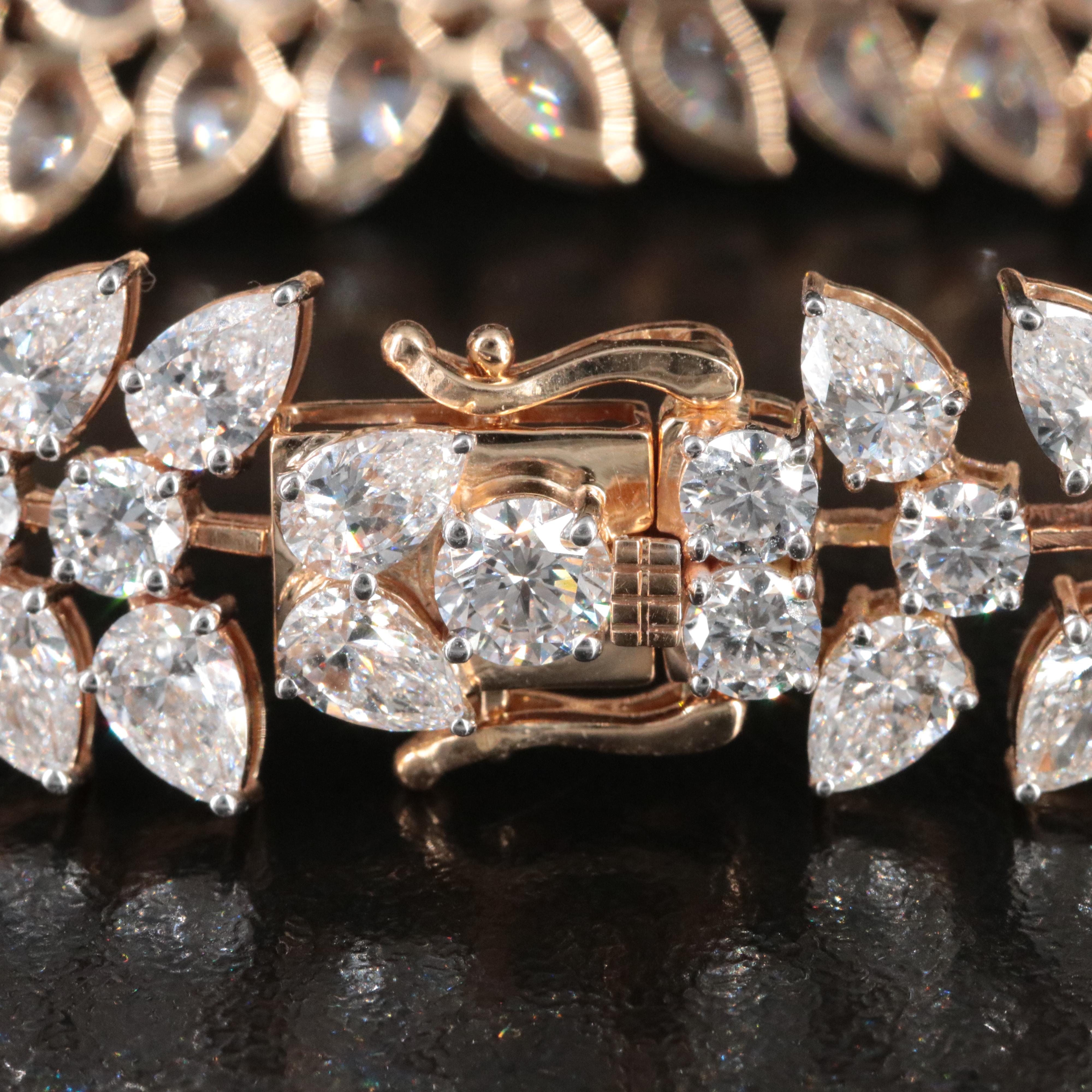 14K 28.68 CTW Lab Grown Diamond Bracelet