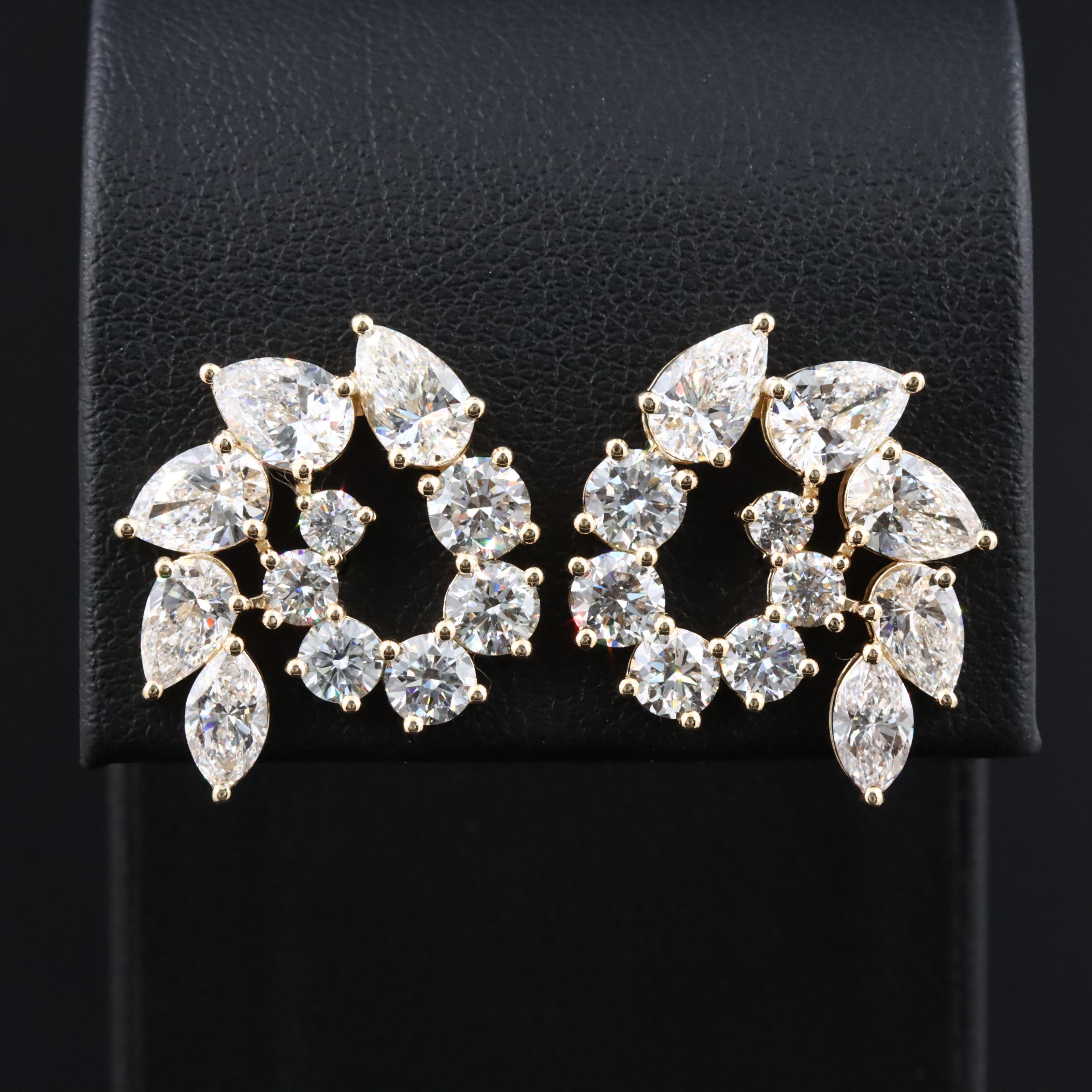 14K 6.90 CTW Lab Grown Diamond Earrings