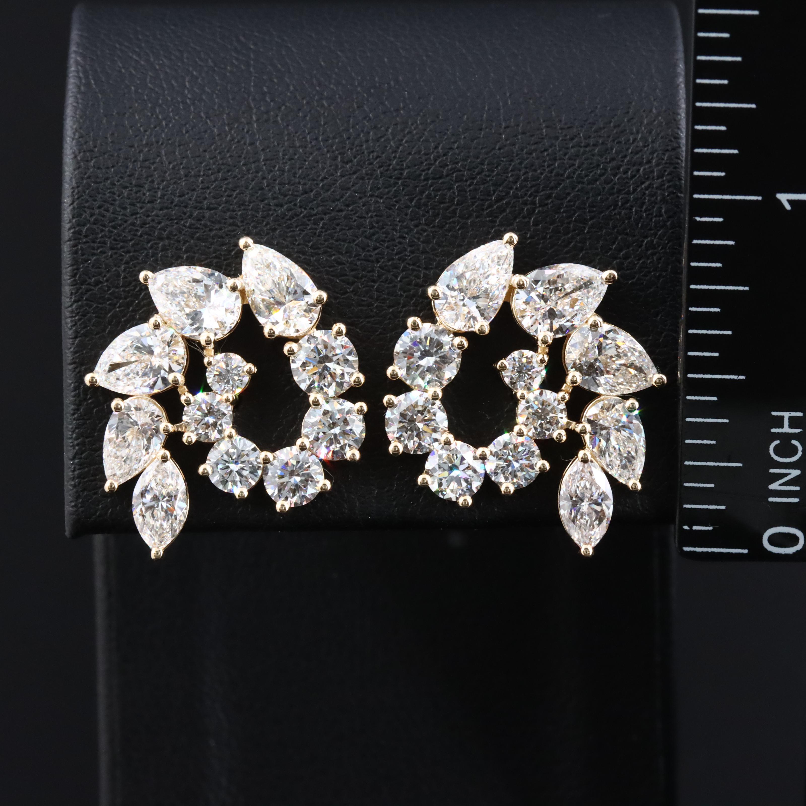 14K 6.90 CTW Lab Grown Diamond Earrings