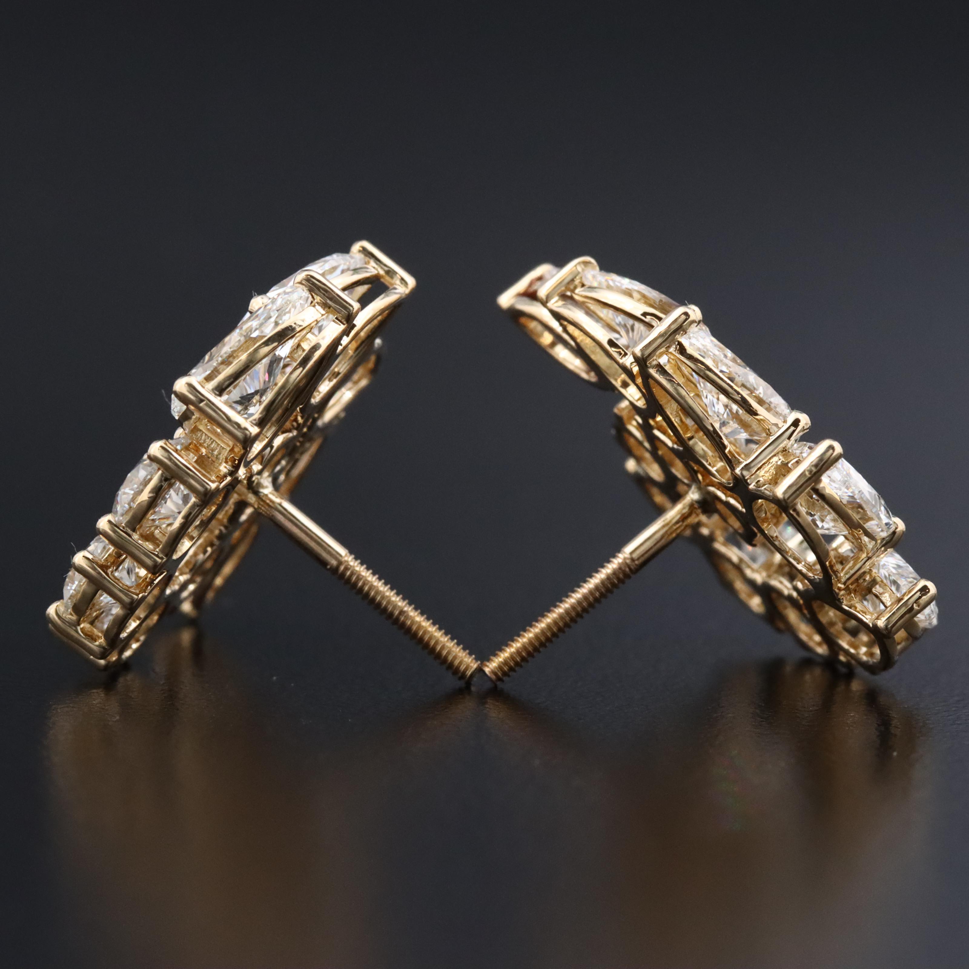 14K 6.90 CTW Lab Grown Diamond Earrings