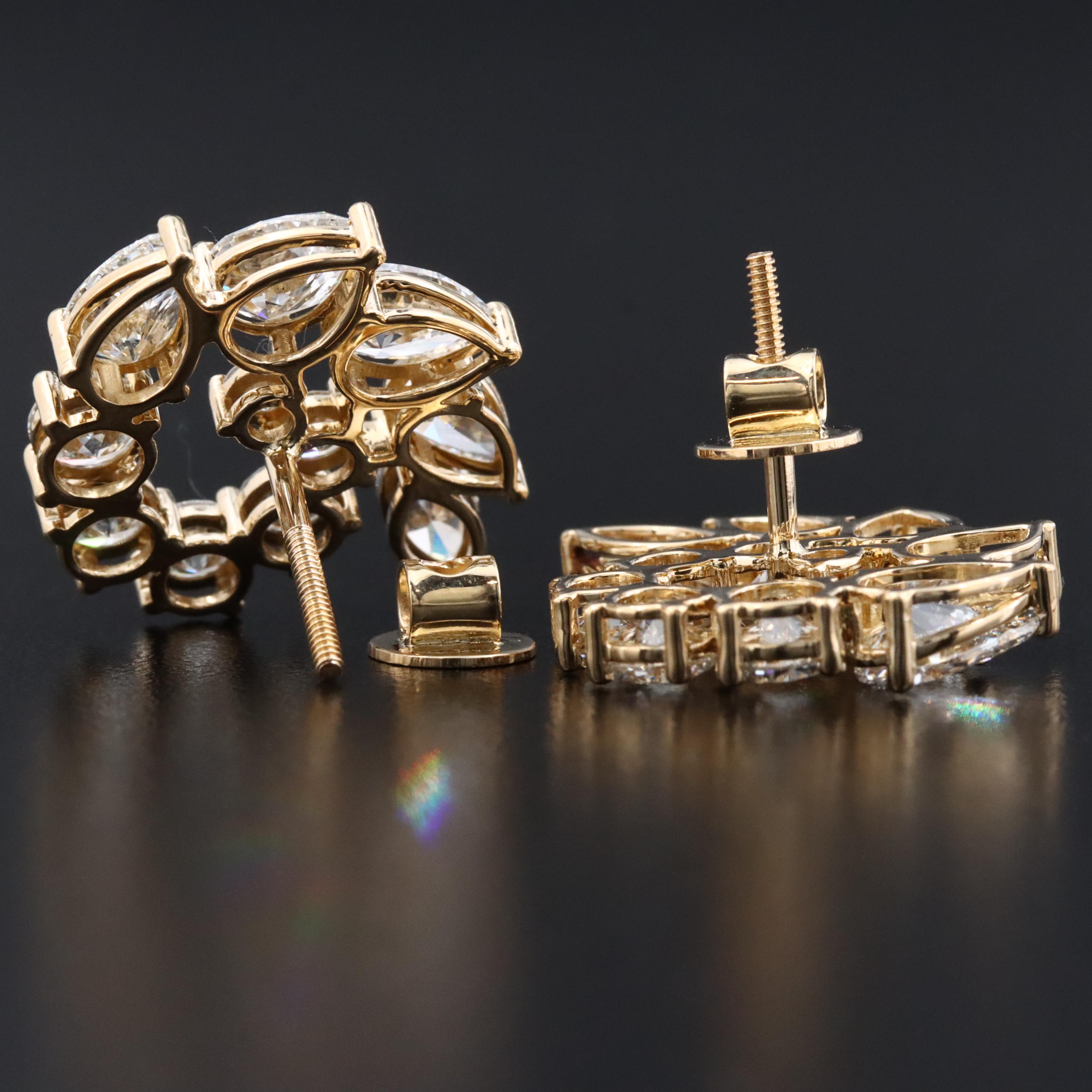 14K 6.90 CTW Lab Grown Diamond Earrings