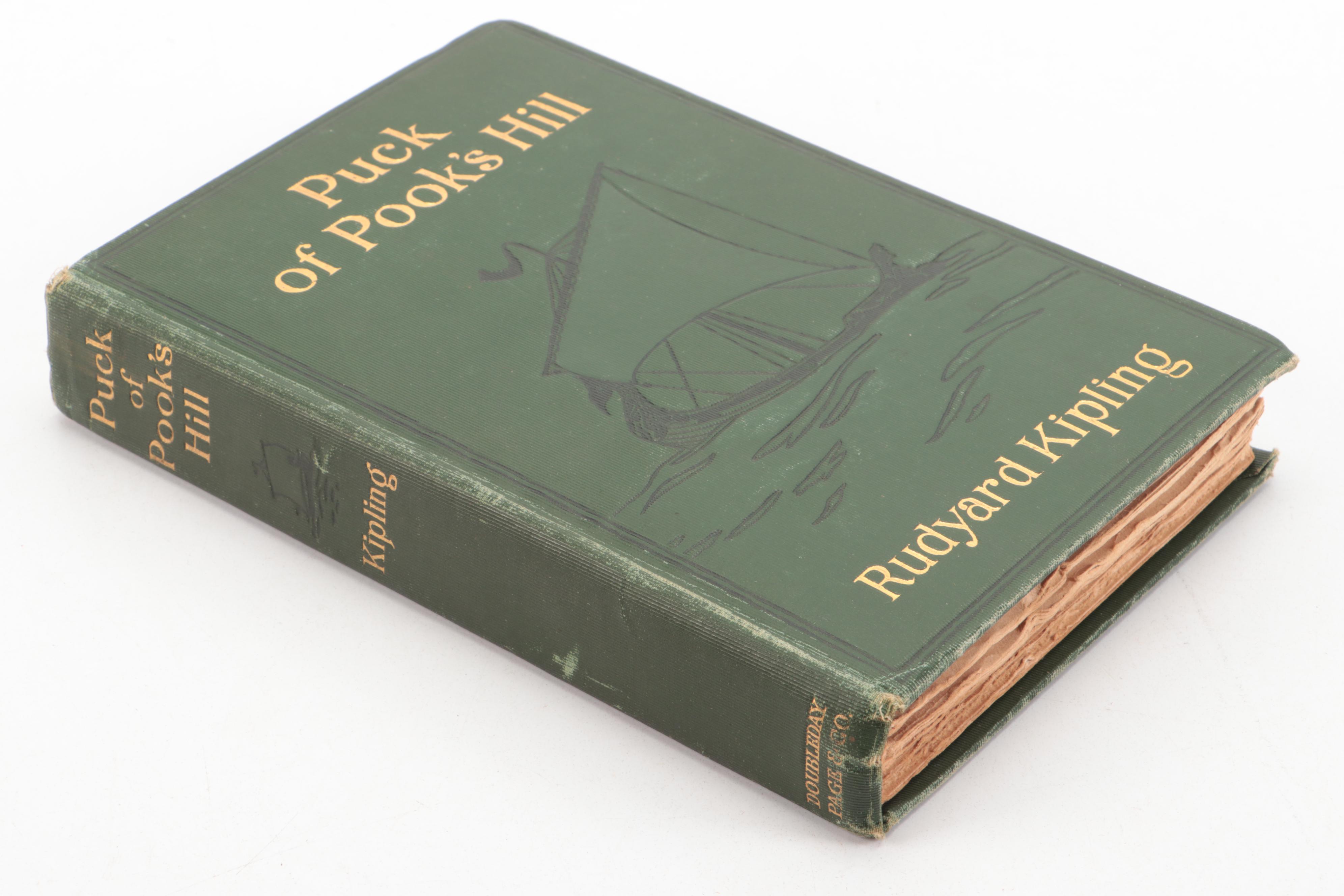Arthur Rackham Illustrated First Edition "Puck of Pook's Hill" by Kipling, 1906