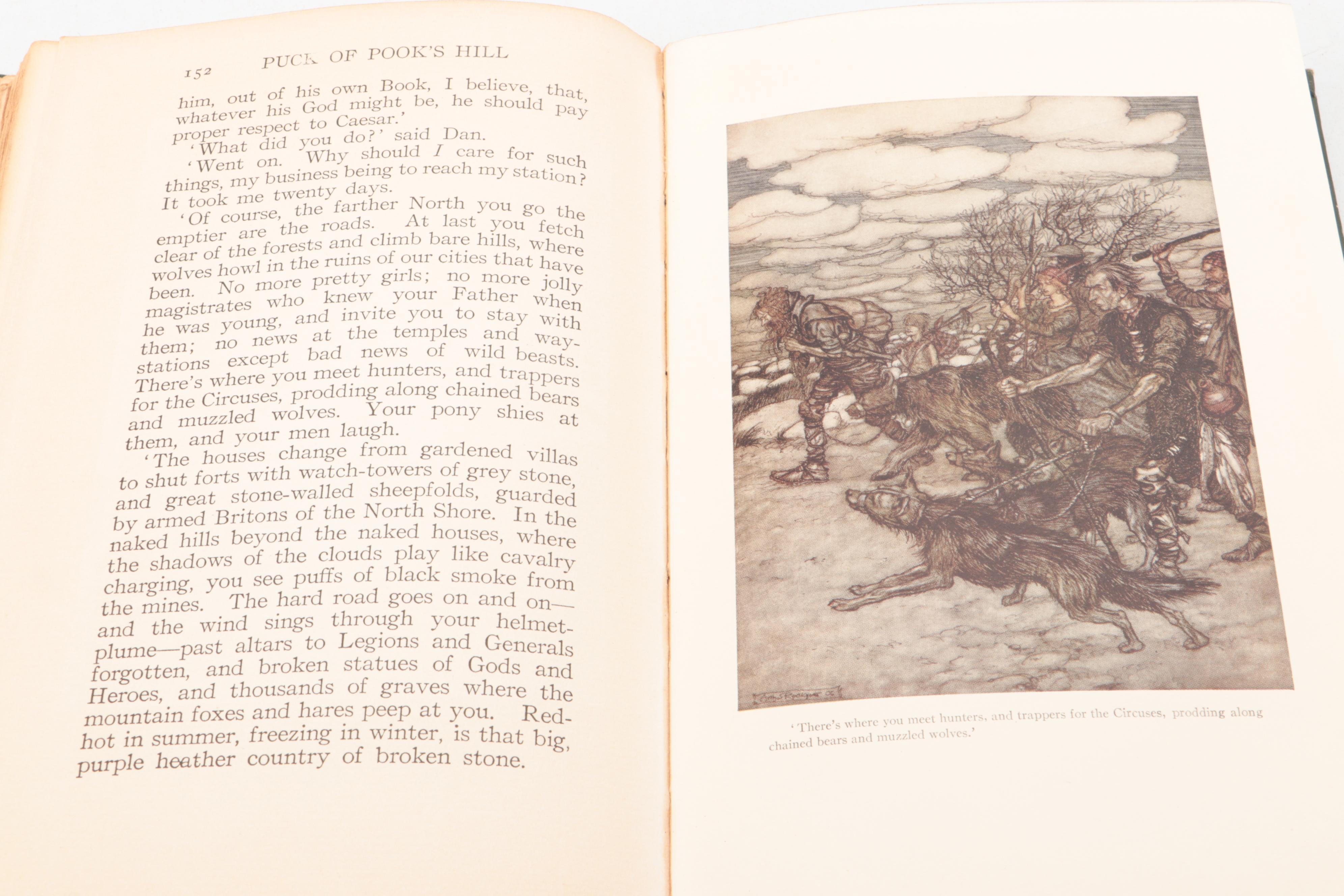 Arthur Rackham Illustrated First Edition "Puck of Pook's Hill" by Kipling, 1906