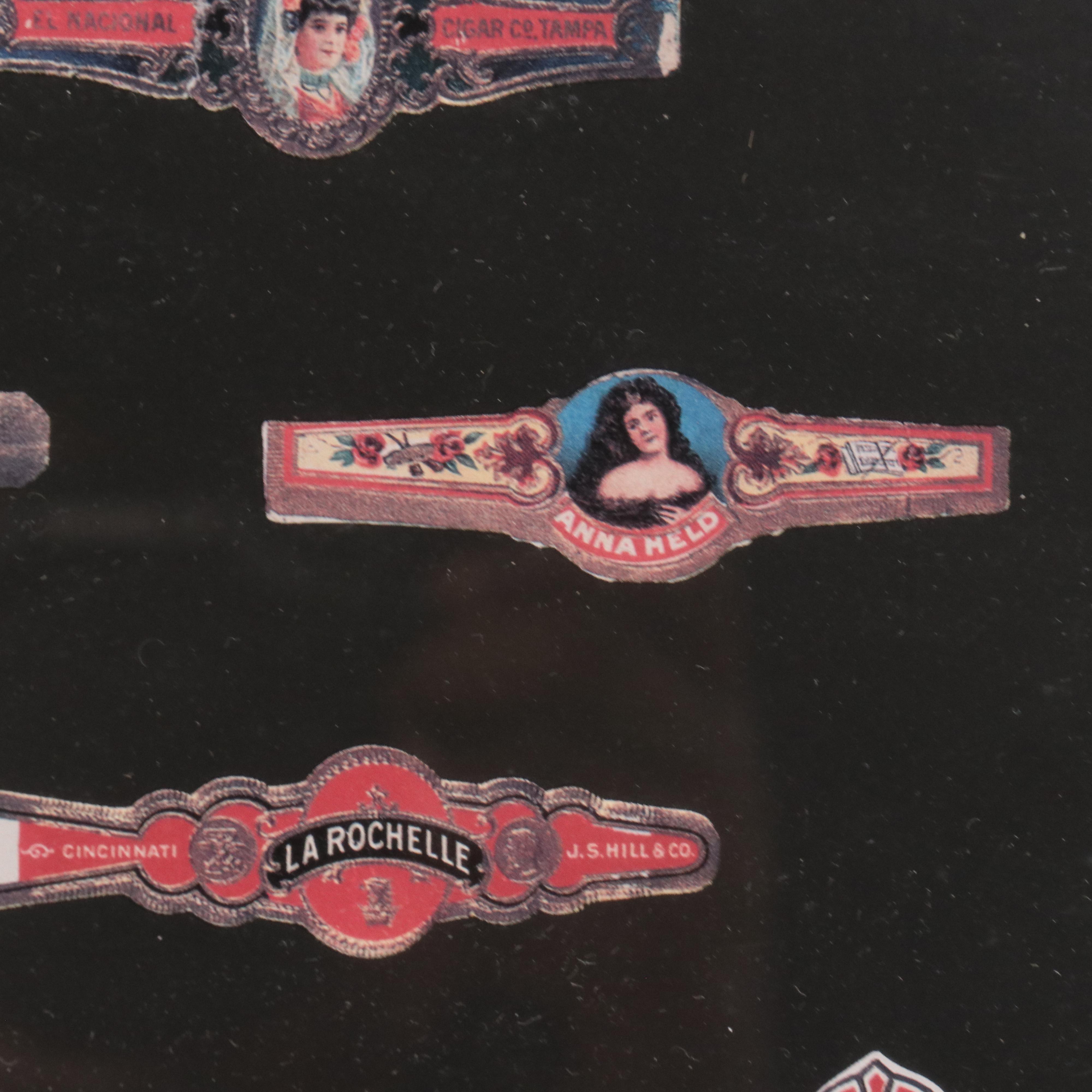 Framed Cigar Band Offset Lithographs