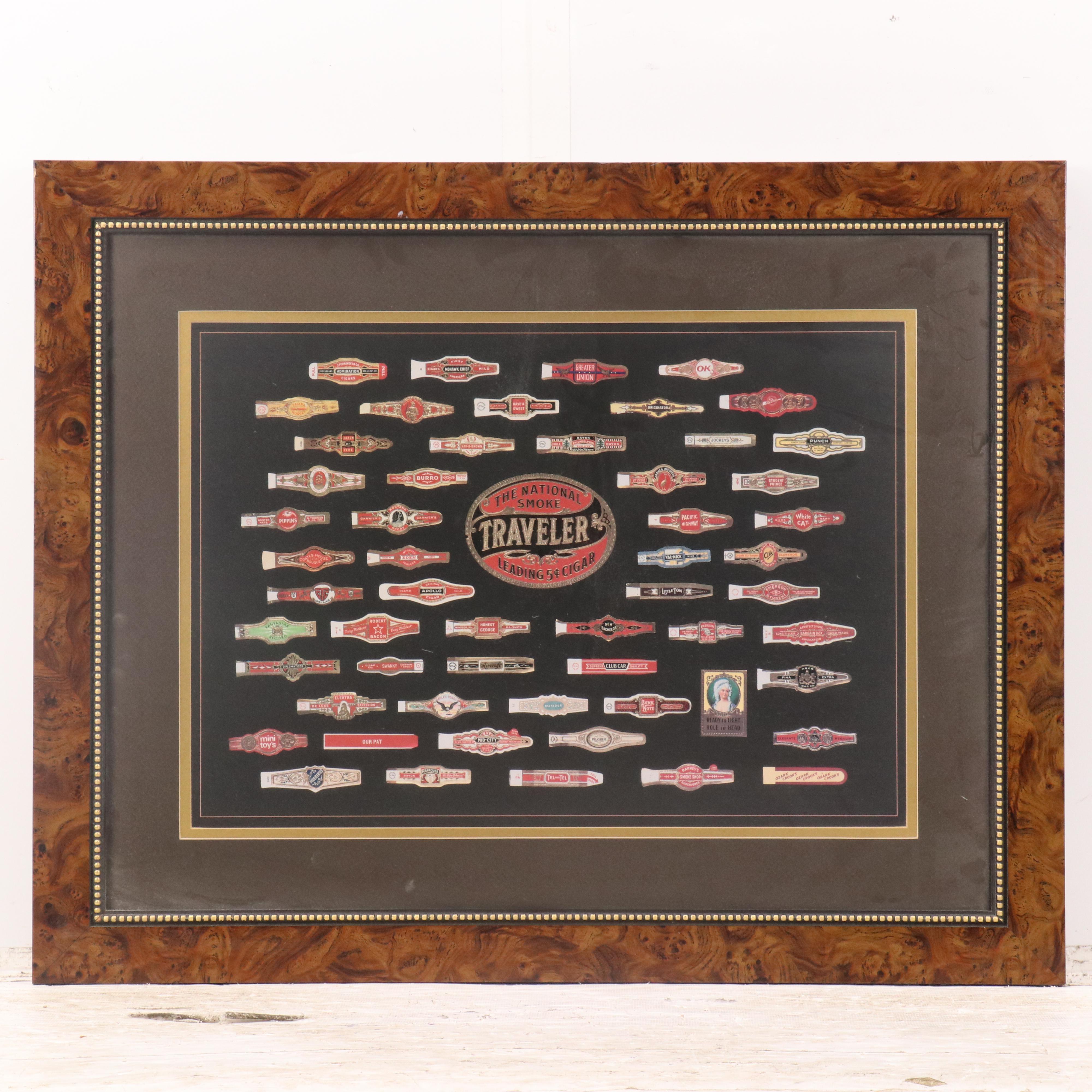 Framed Cigar Band Offset Lithographs