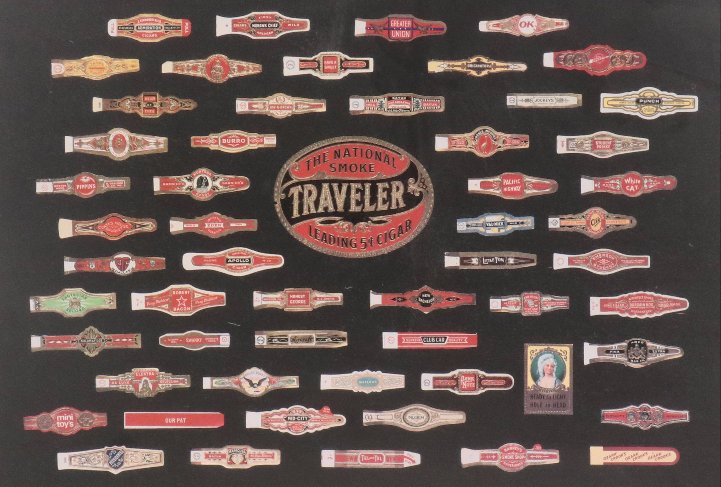 Framed Cigar Band Offset Lithographs