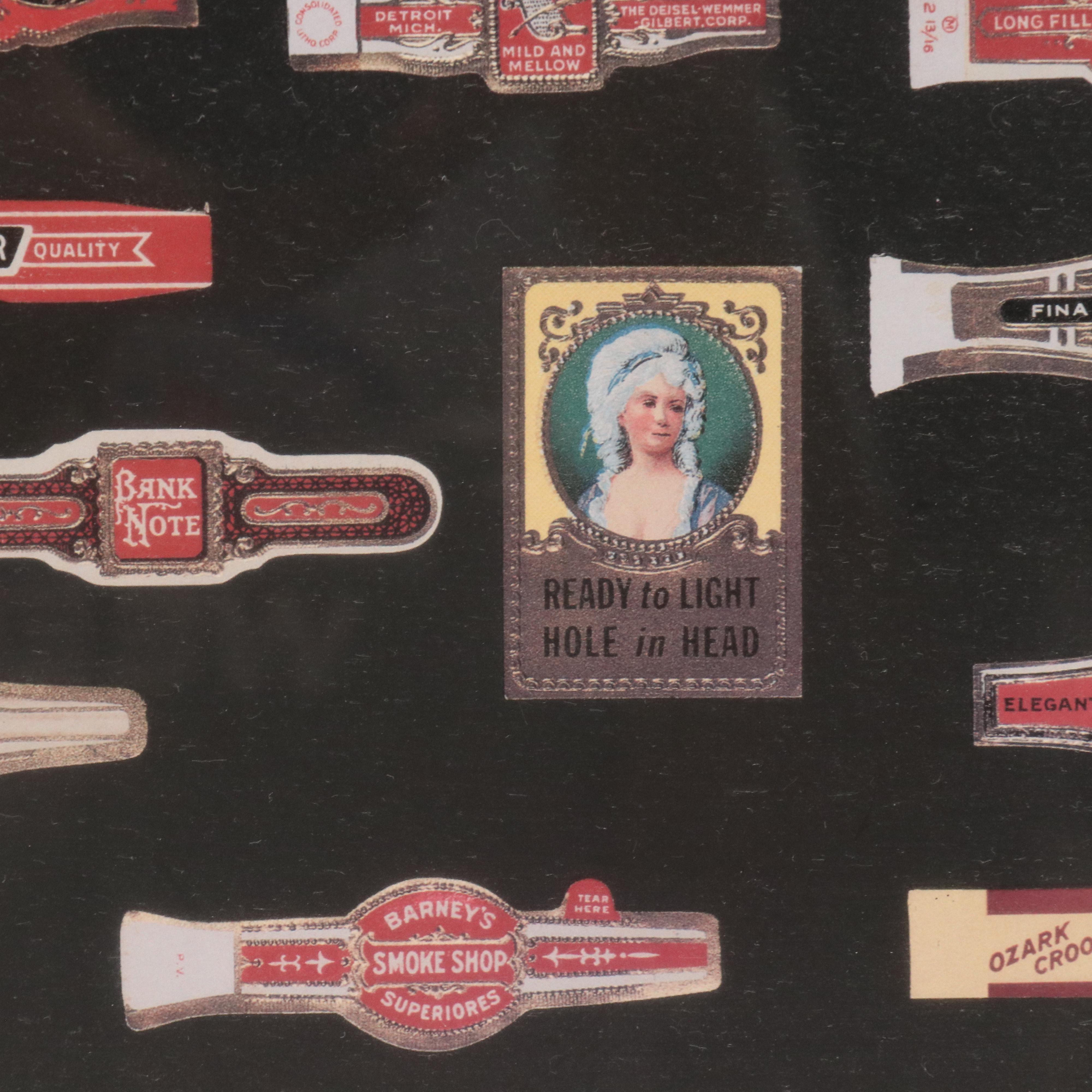 Framed Cigar Band Offset Lithographs