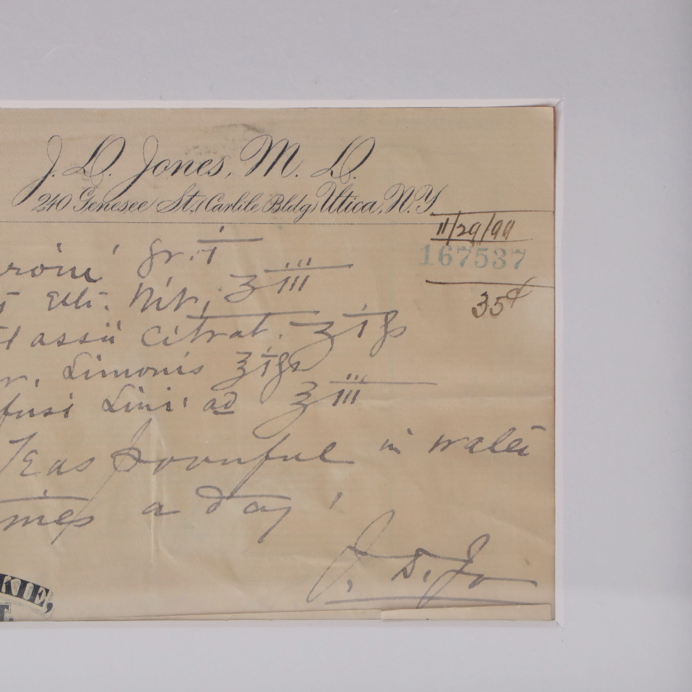 Prescription Form for Heroin, 1899