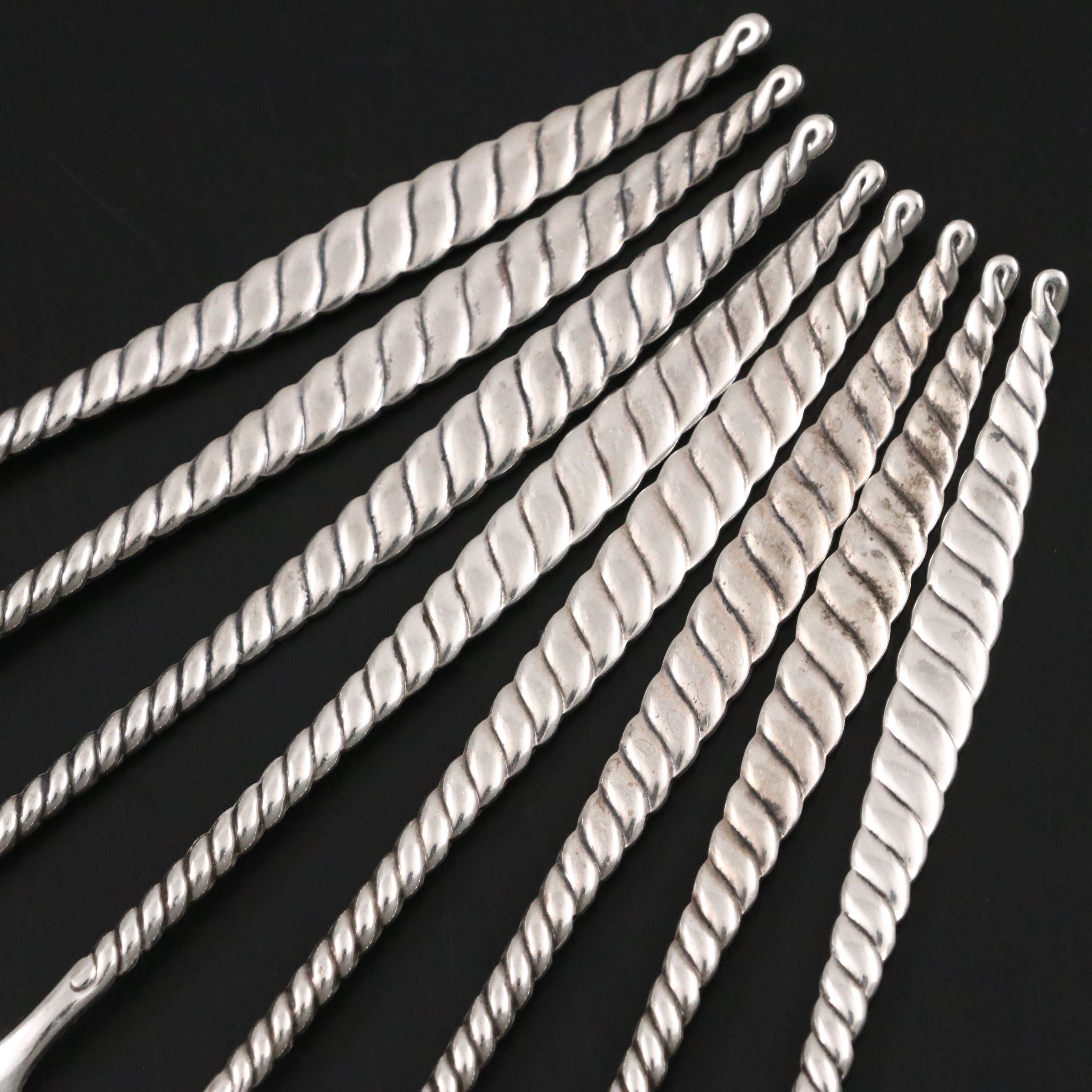 Whiting "Oval Twist" Sterling Silver Oyster Forks