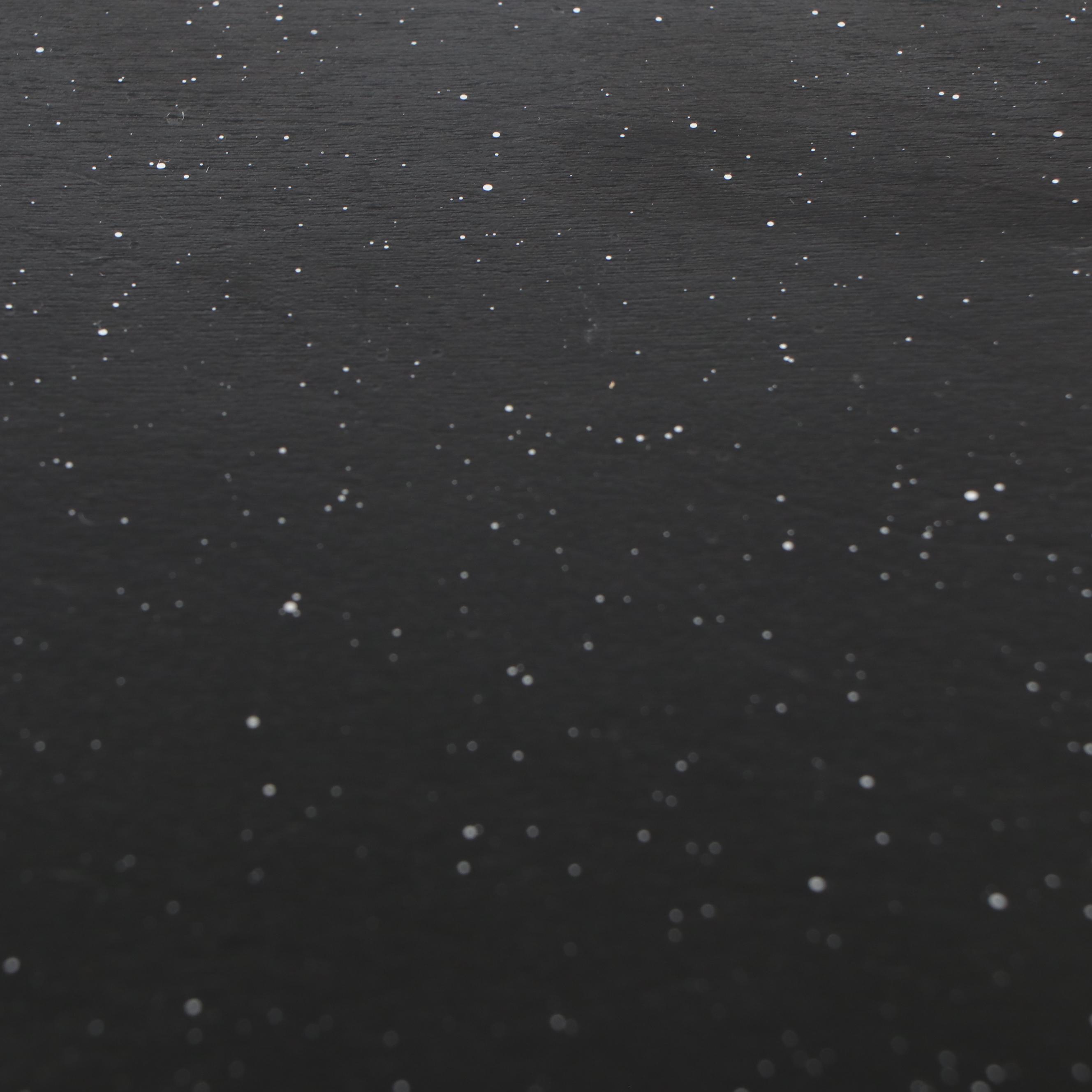 Modernist Style Black-Painted Wood and Metal Clad End Table