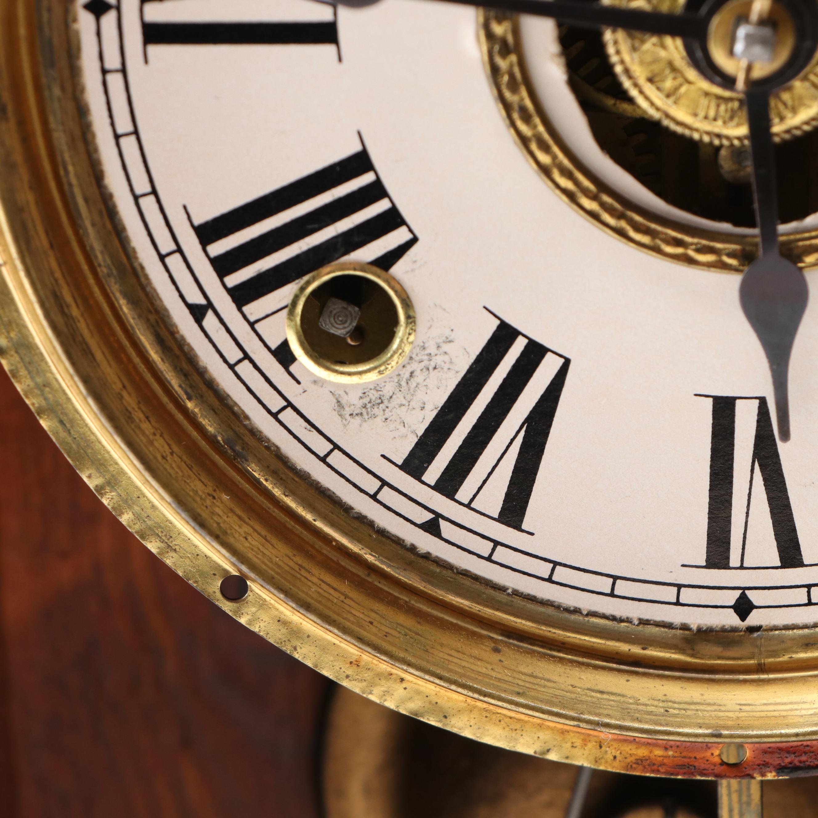 Seth Thomas Oak Eight Day Kitchen Clock, Early 20th Century