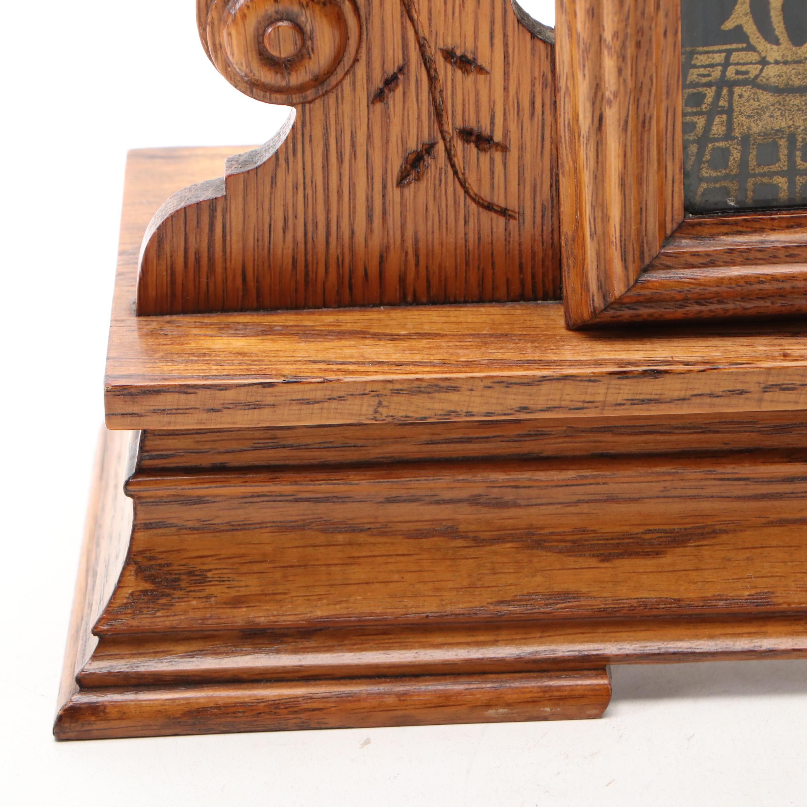 Seth Thomas Oak Eight Day Kitchen Clock, Early 20th Century