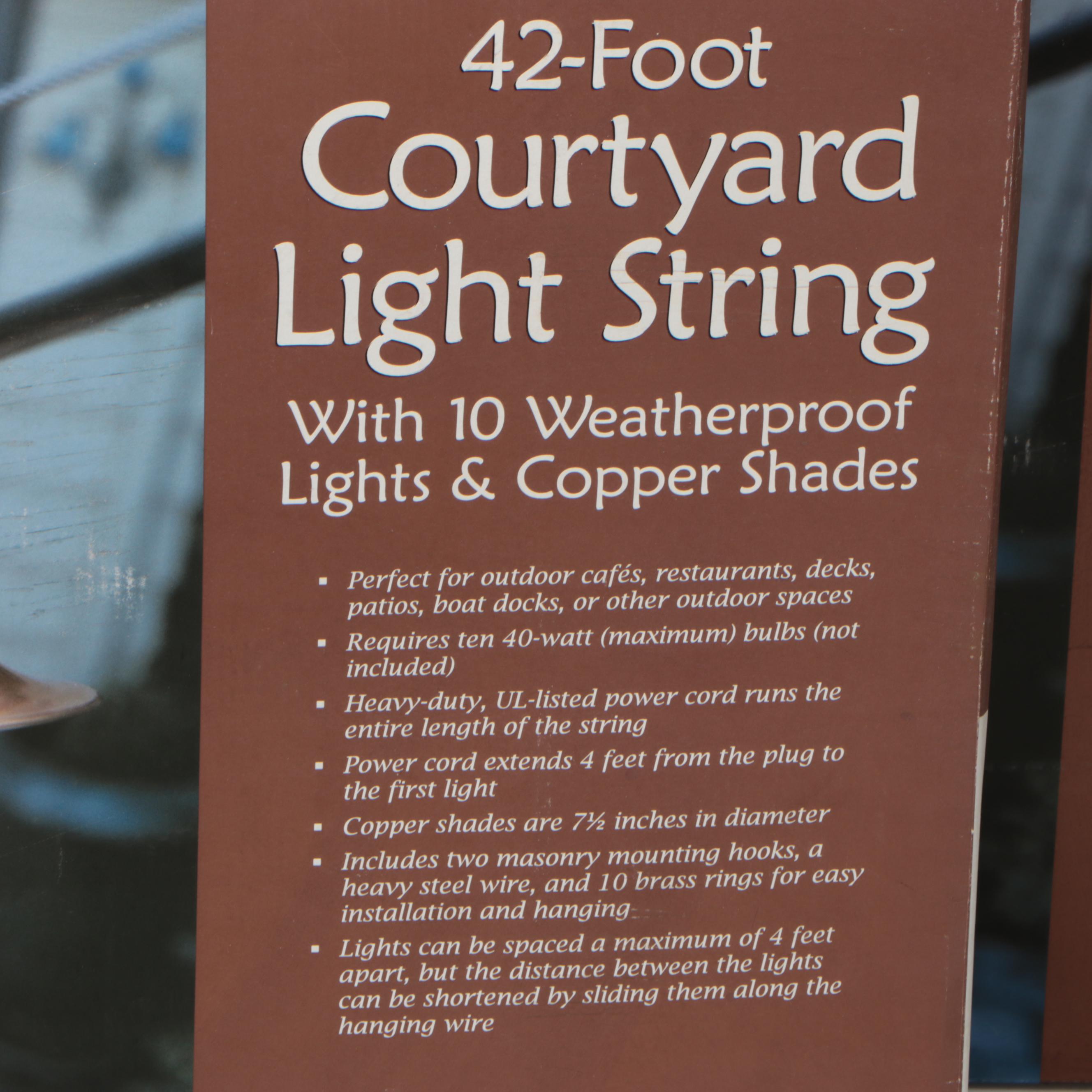 Copper Shaded 42' Courtyard String Lights