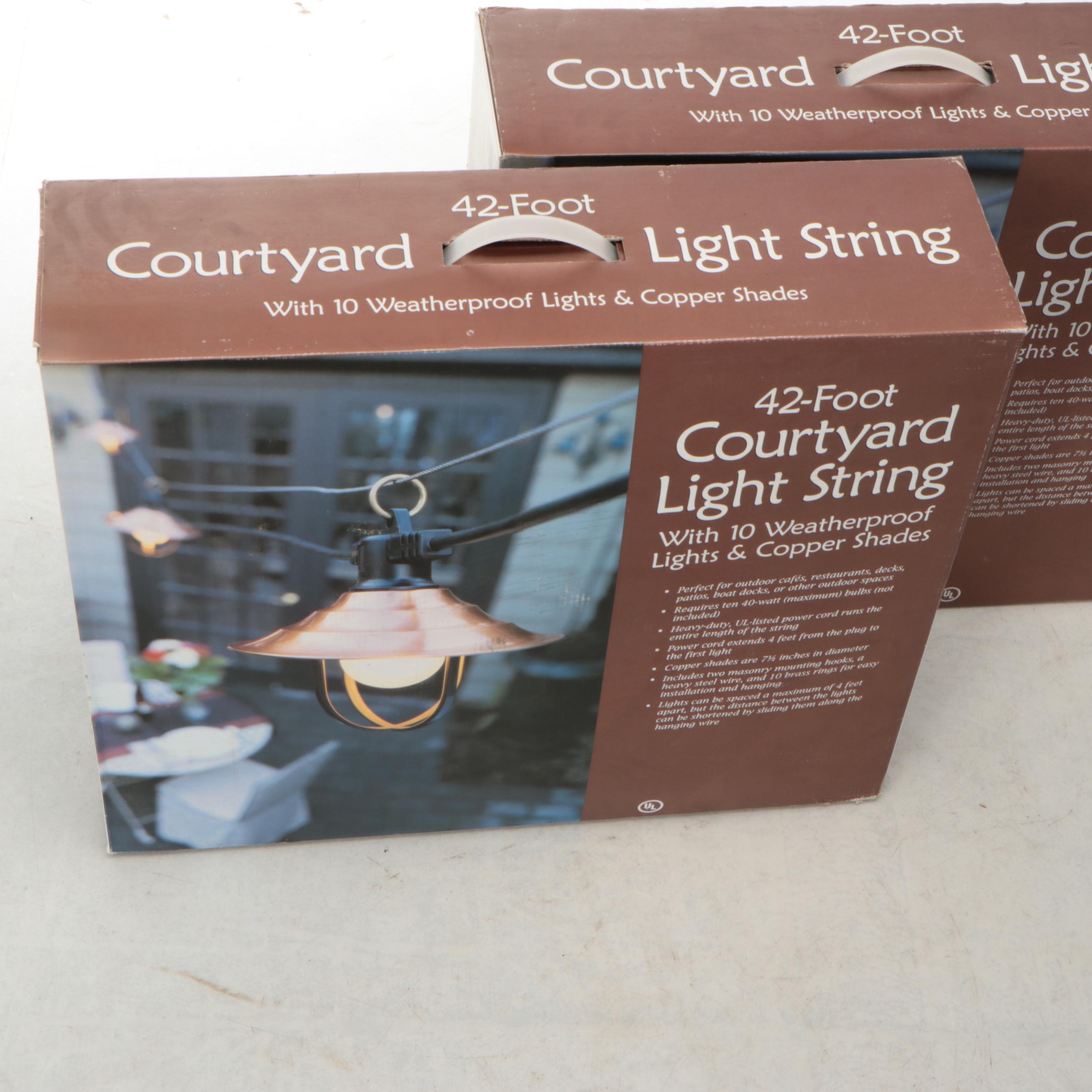 Copper Shaded 42' Courtyard String Lights