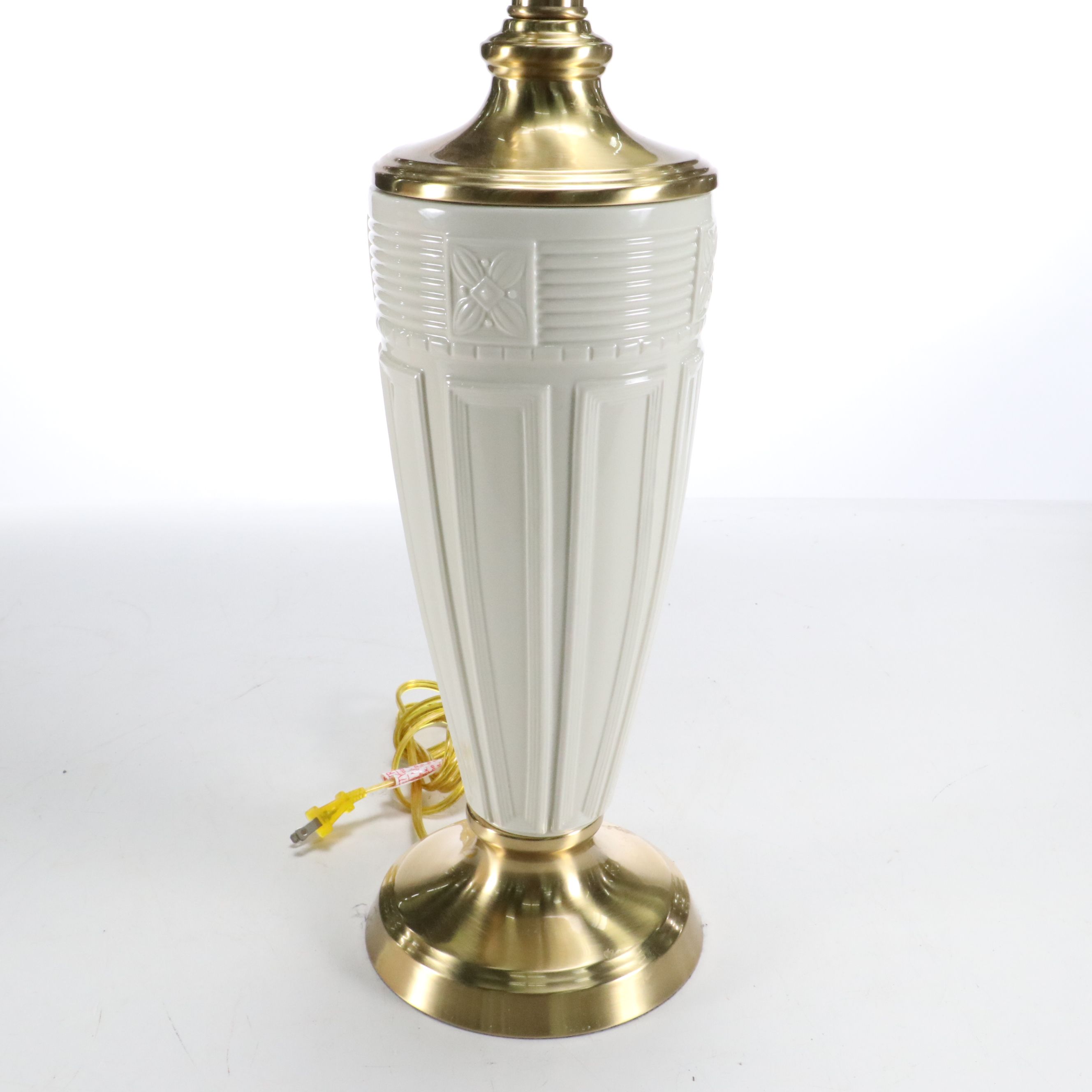 Lenox Lighting Quoizel Ceramic and Brass Table Lamp