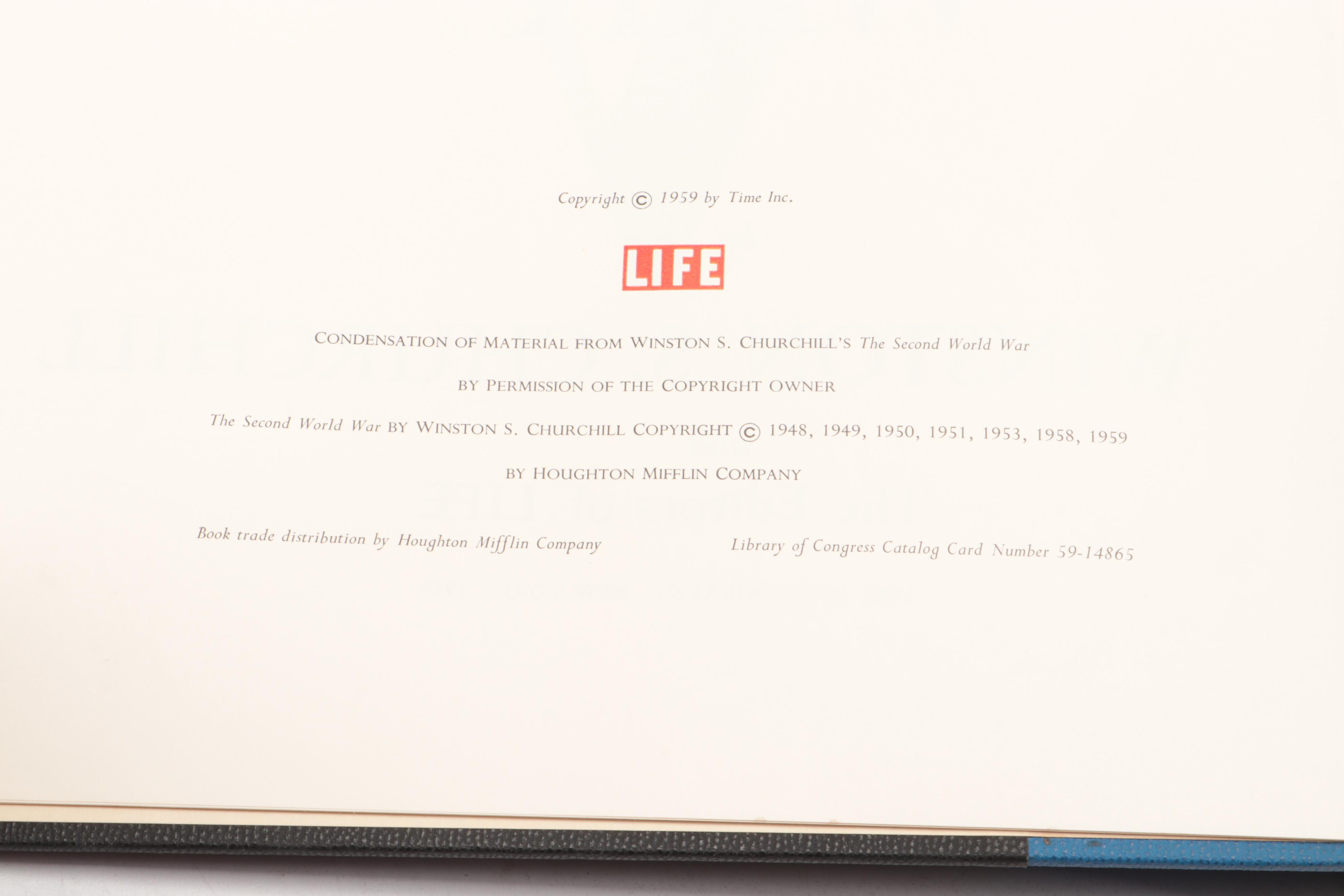 "The Second World War" Box Set by Winston S. Churchill with Vinyl Record, 1959