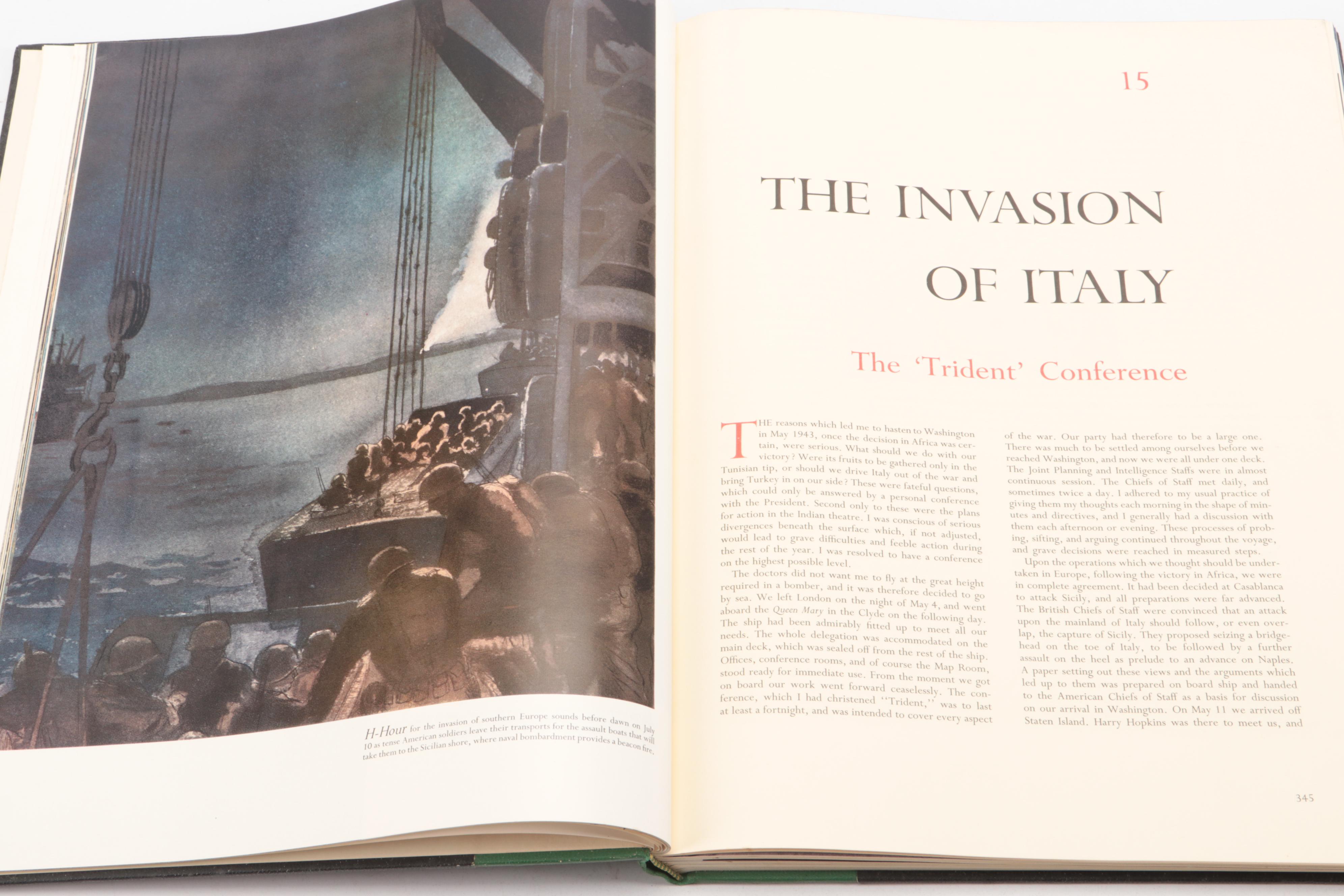 "The Second World War" Box Set by Winston S. Churchill with Vinyl Record, 1959