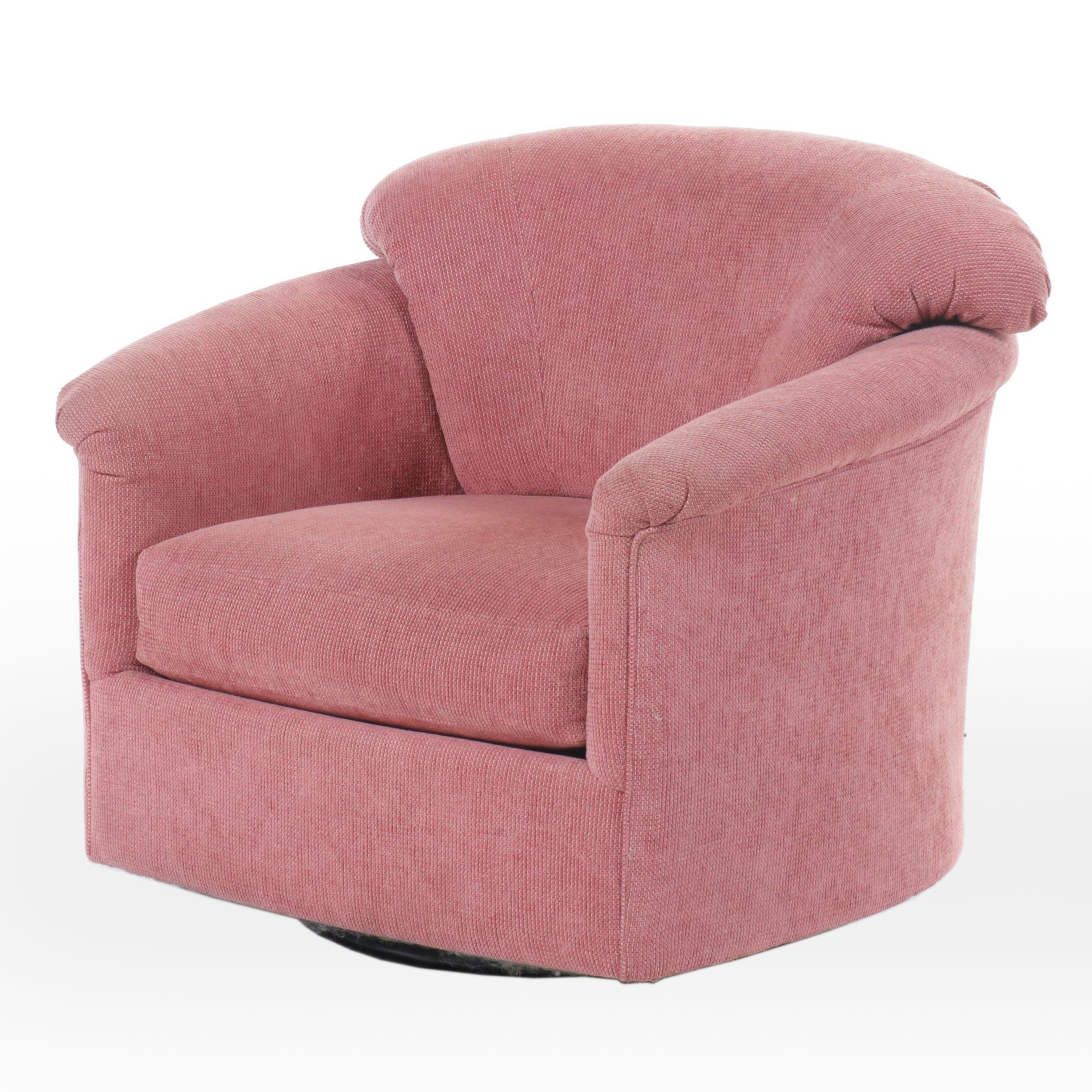 Precedent for Sherrill Furniture Co. Postmodernist Upholstered Swivel Chair
