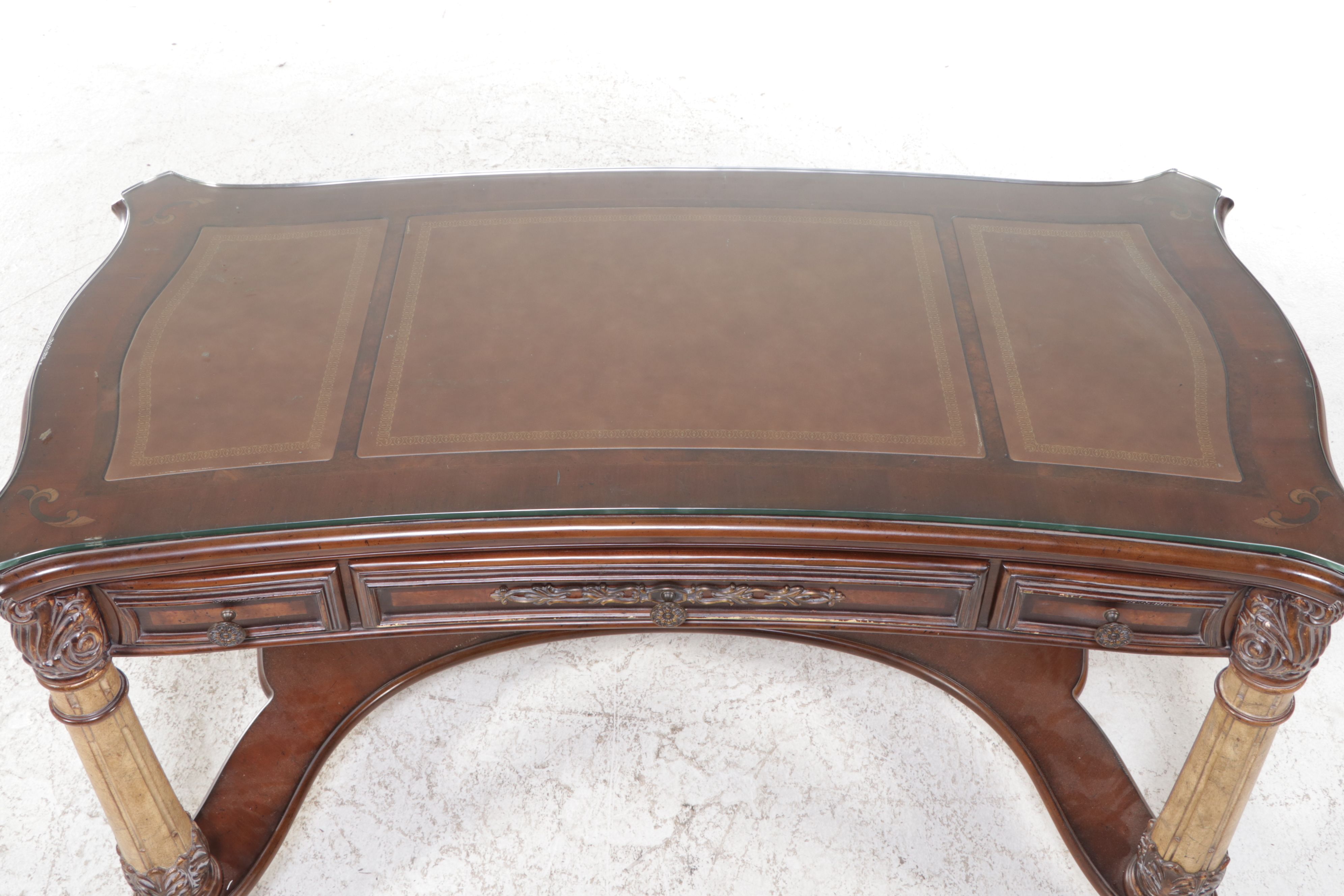 Michael Amini "Victoria Palace" Writing Desk in Light Espresso Finish